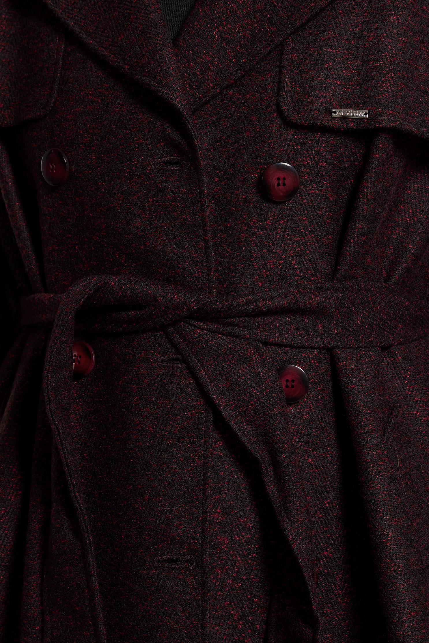 Tesettür giyim SİYAH KUŞAKLI KABAN 90474-1