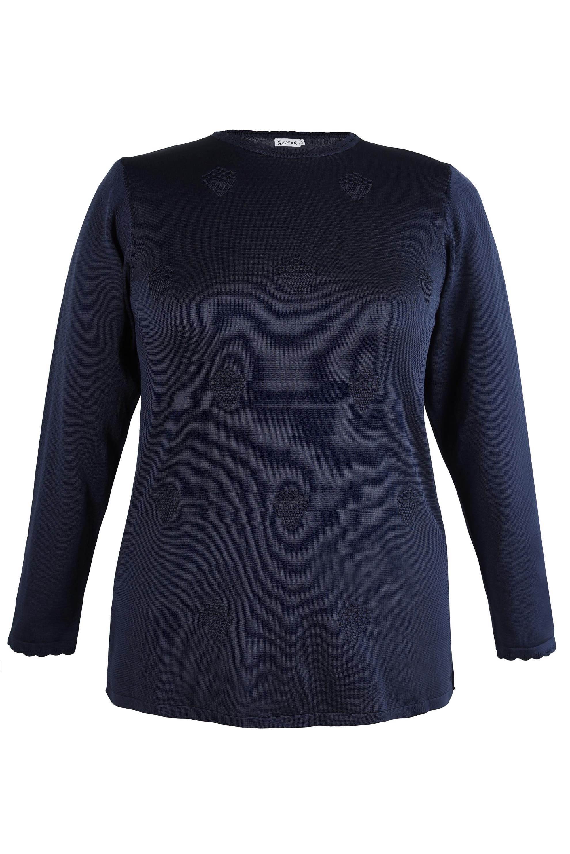 Tesettür giyim LACİVERT BİSİKLET YAKA TRİKO KAZAK 20491