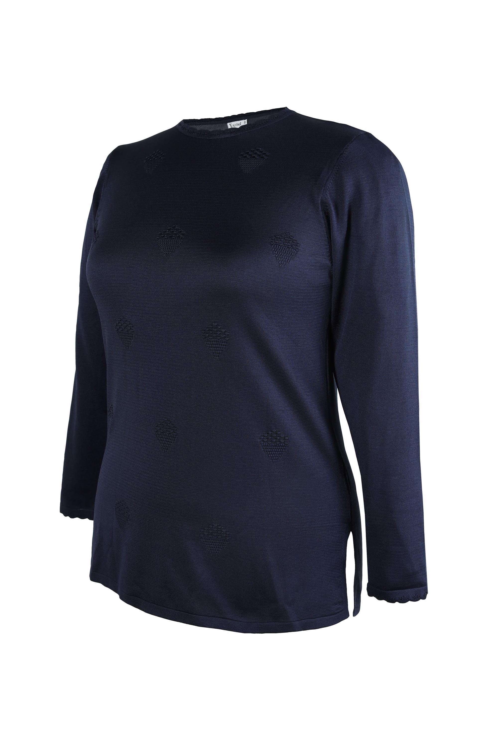 Tesettür giyim LACİVERT BİSİKLET YAKA TRİKO KAZAK 20491