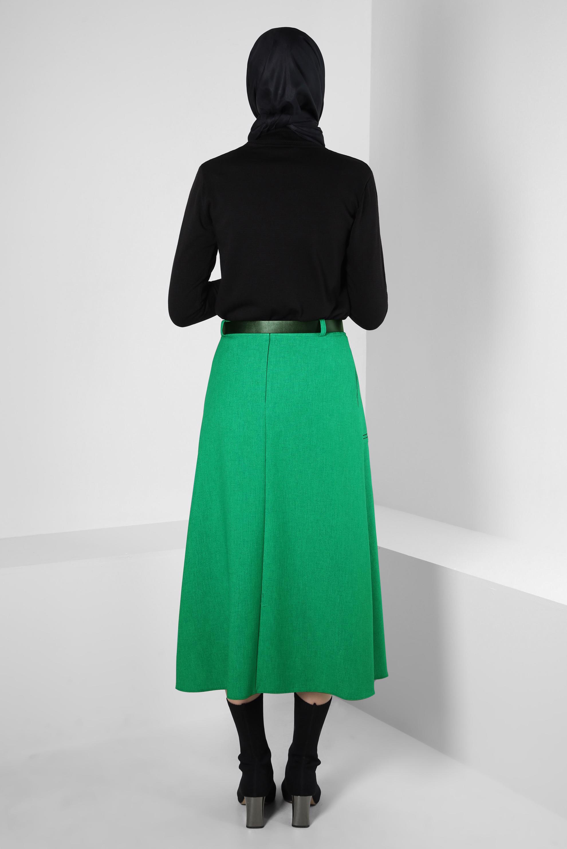 Tesettür giyim SİYAH BOĞAZLI YAKA TRİKO KAZAK 44051