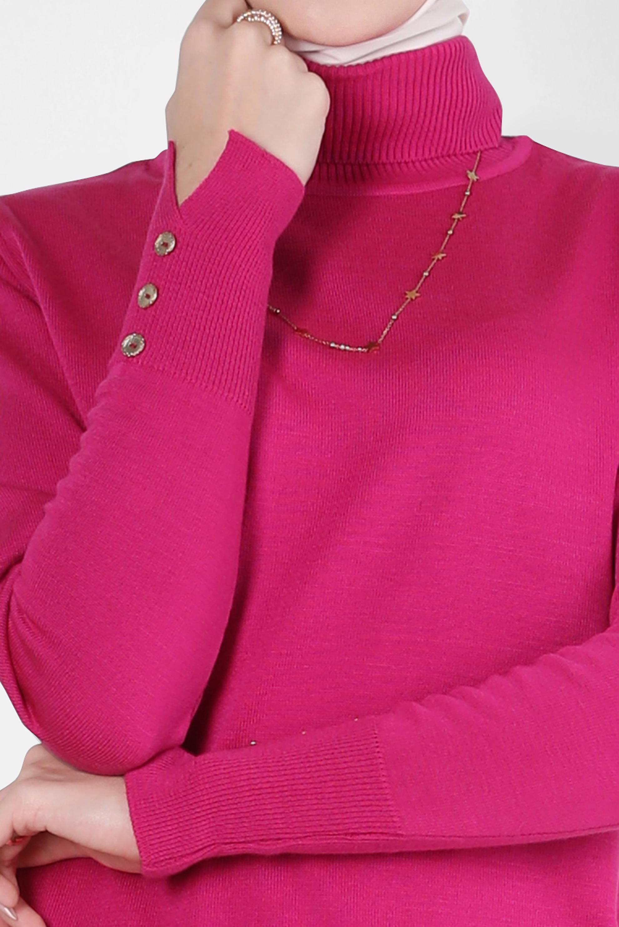 Hijab clothing FUCHSIA TURTLENECK KNITWEAR SWEATER 44051