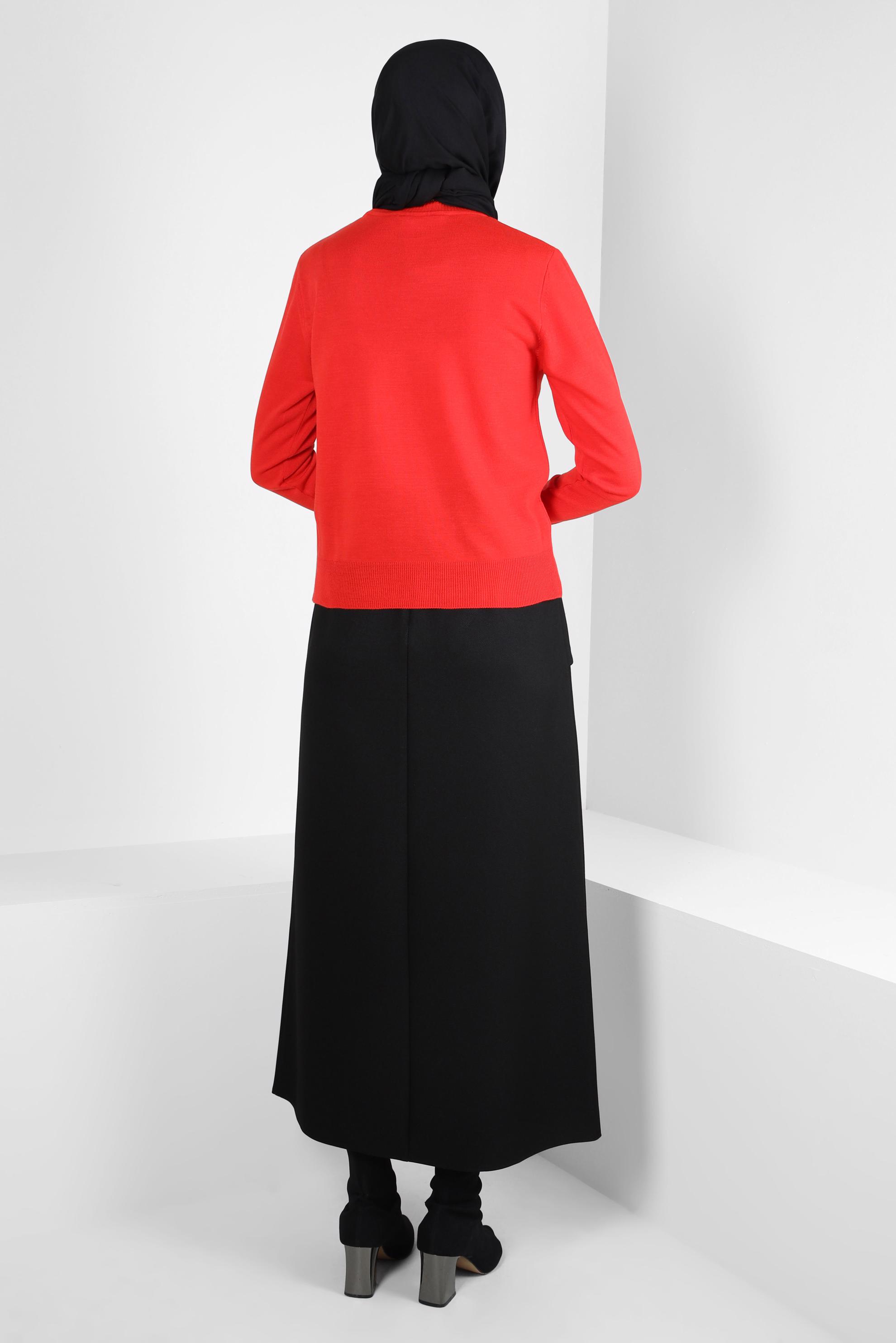 Hijab clothing RED TURTLENECK KNITWEAR SWEATER 44051