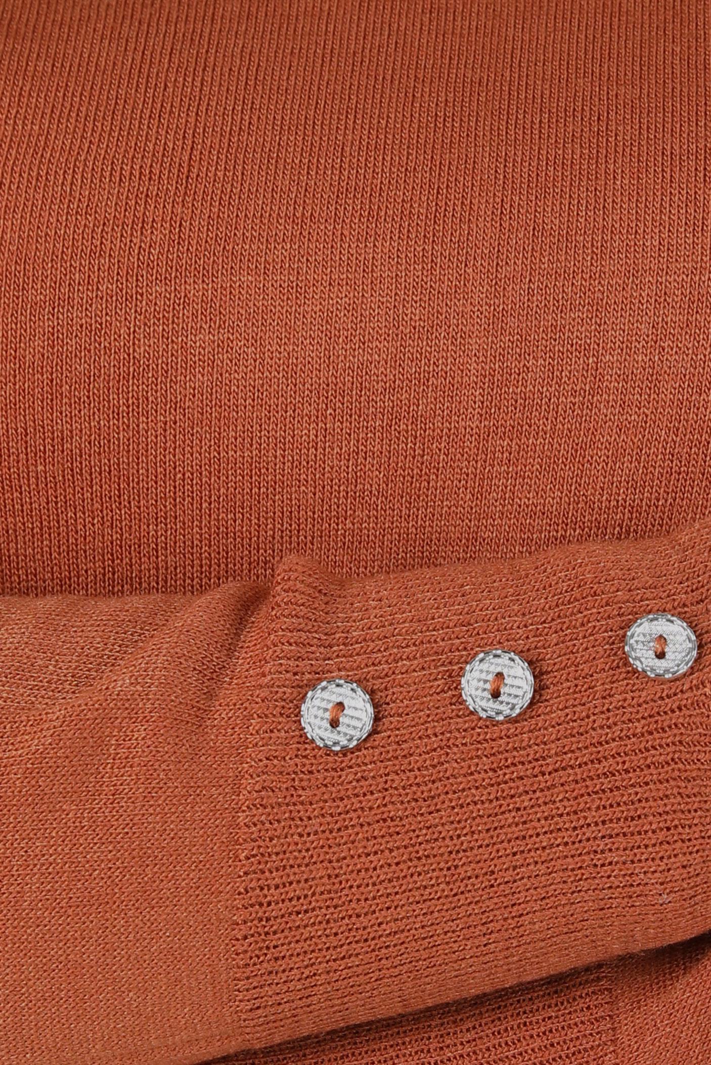 Tesettür giyim TURUNCU BİSİKLET YAKA TRİKO KAZAK 44053-1