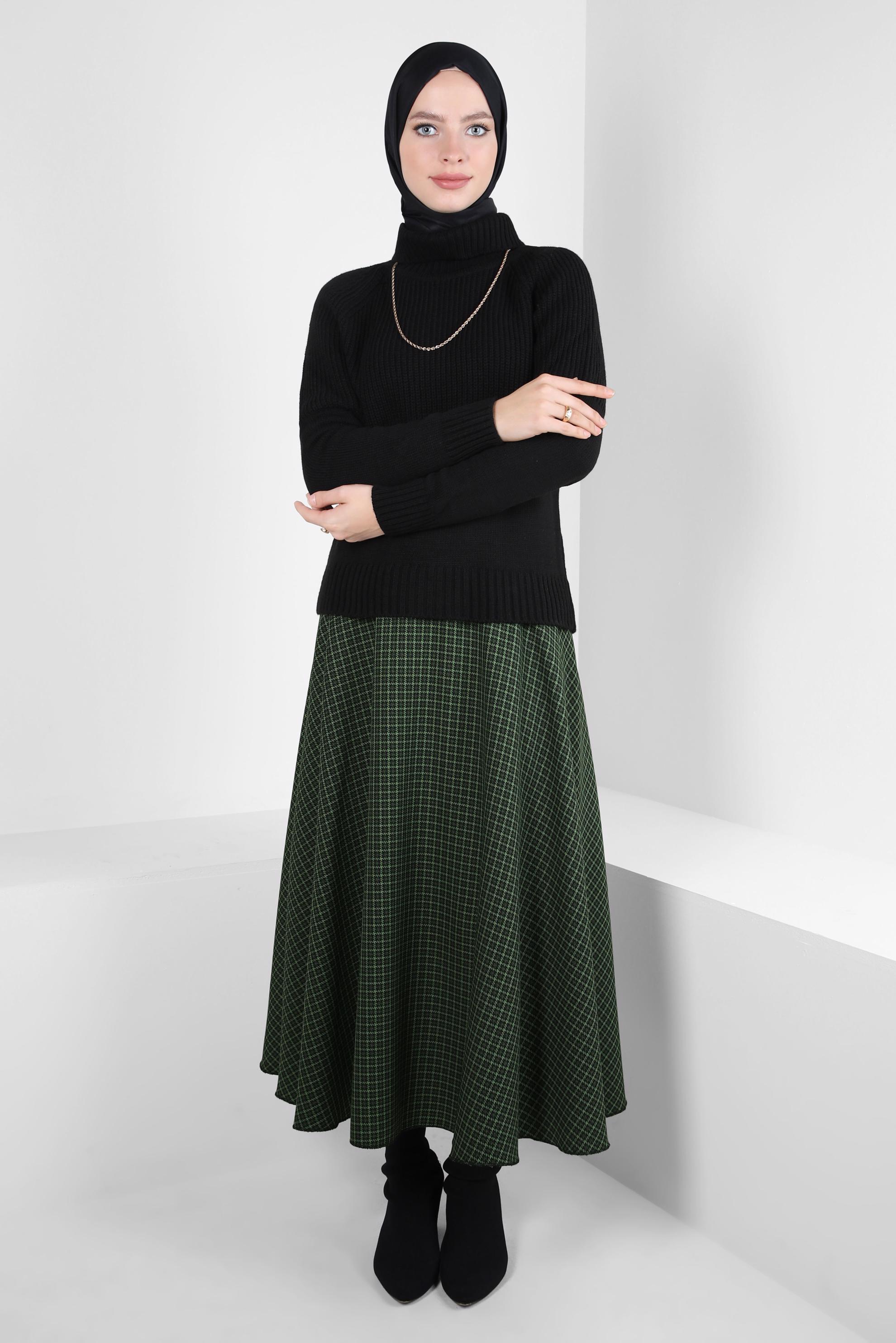 Vêtements hijab NOIR PULL COL ROULÉ 44068