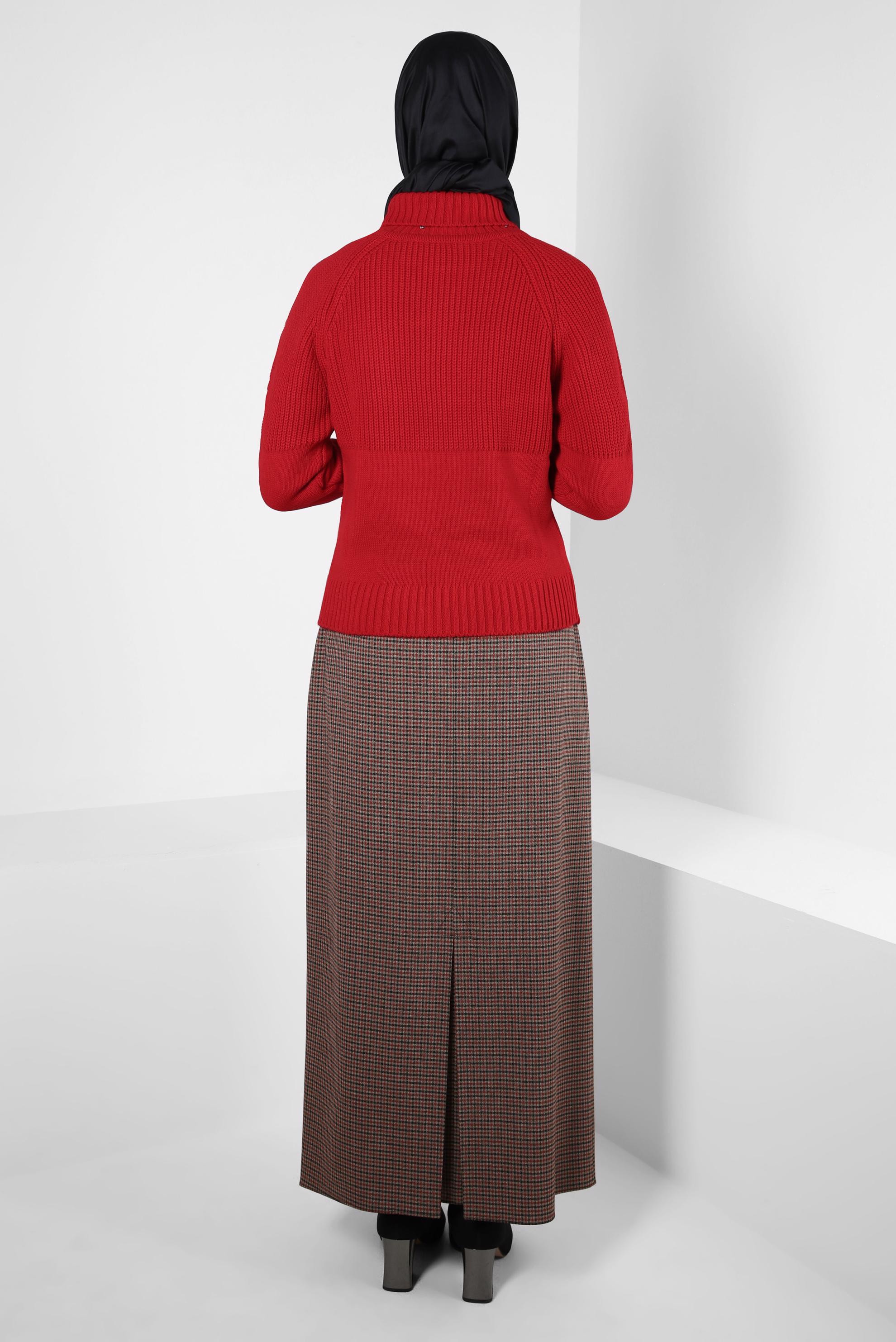 Vêtements hijab ROUGE PULL COL ROULÉ 44068