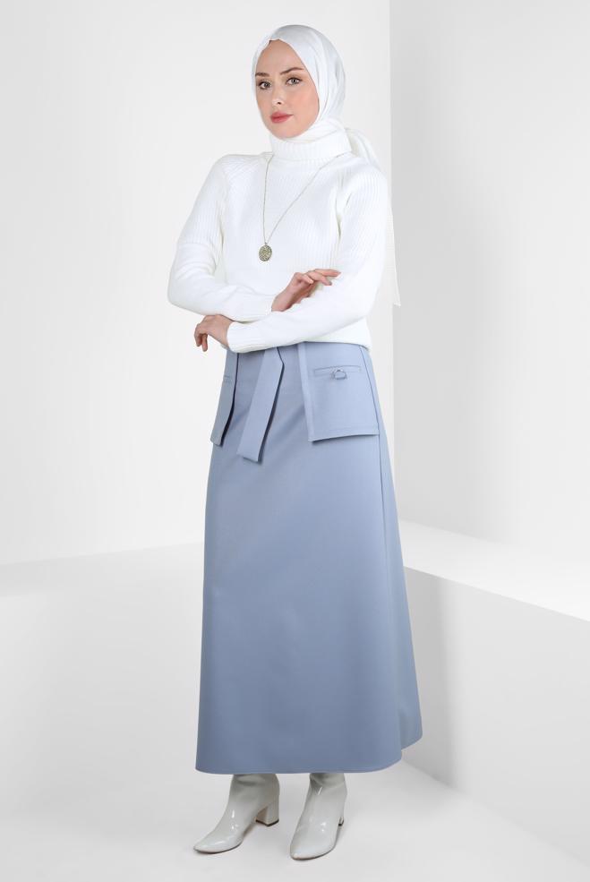 Vêtements hijab BLANC PULL COL ROULÉ 44068 - ALVİNA