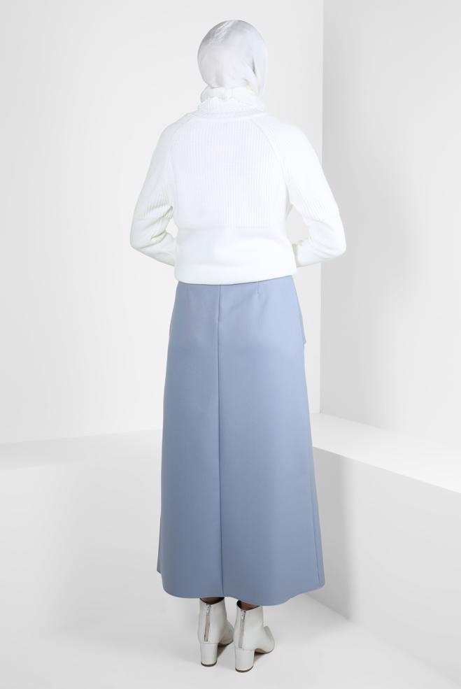 Vêtements hijab BLANC PULL COL ROULÉ 44068 - ALVİNA