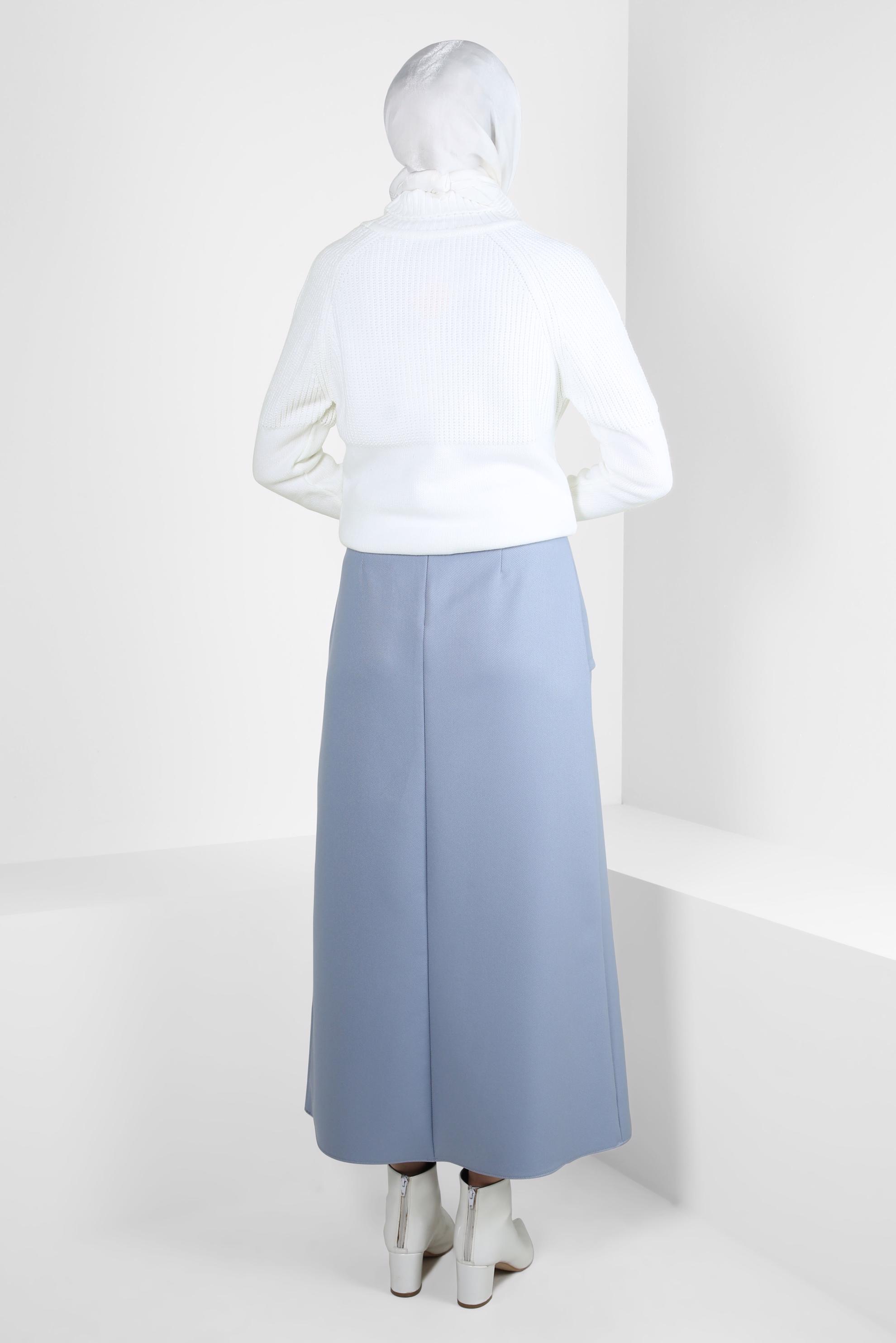 Vêtements hijab BLANC PULL COL ROULÉ 44068