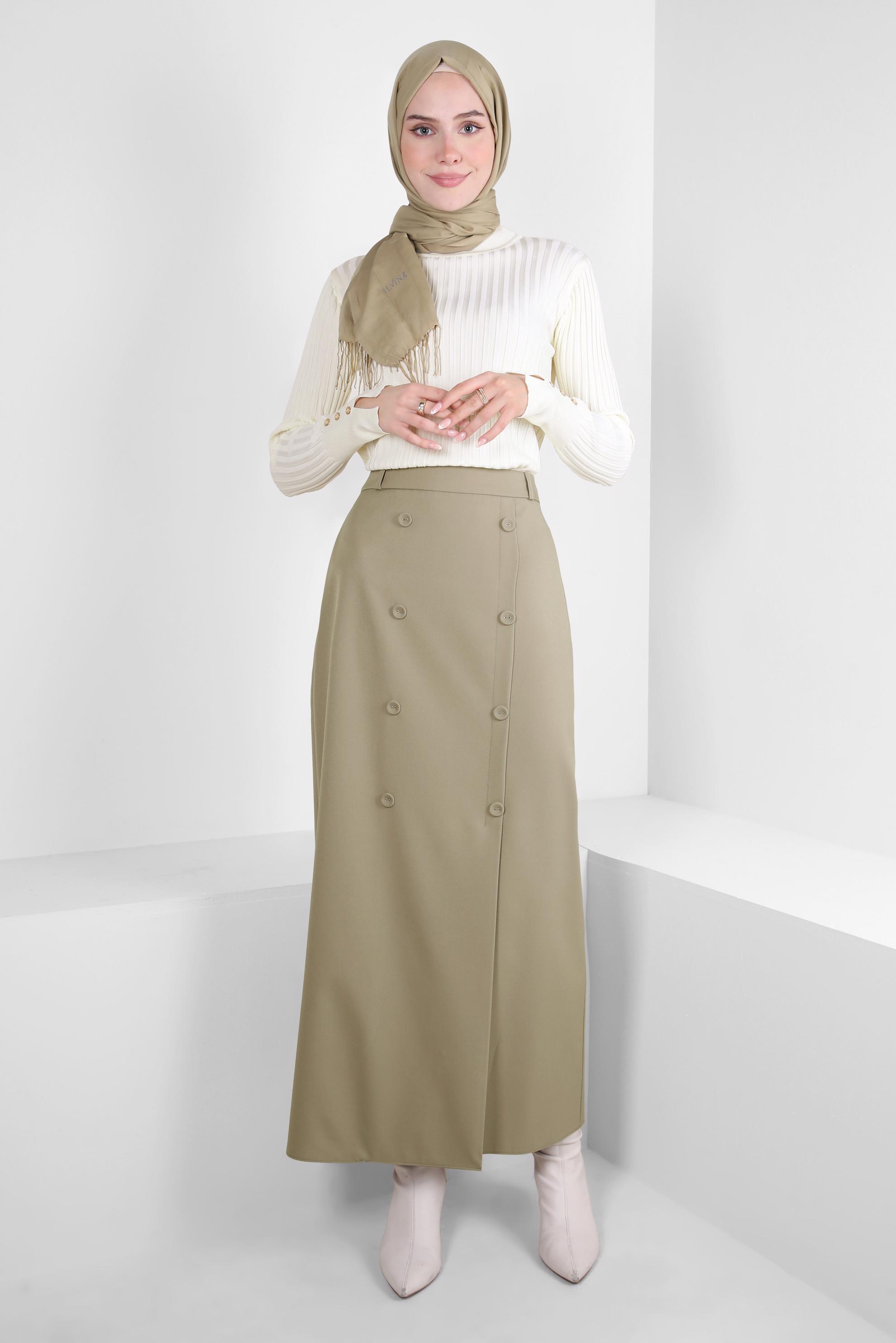 Tesettür giyim BEYAZ TRİKO KAZAK 44071