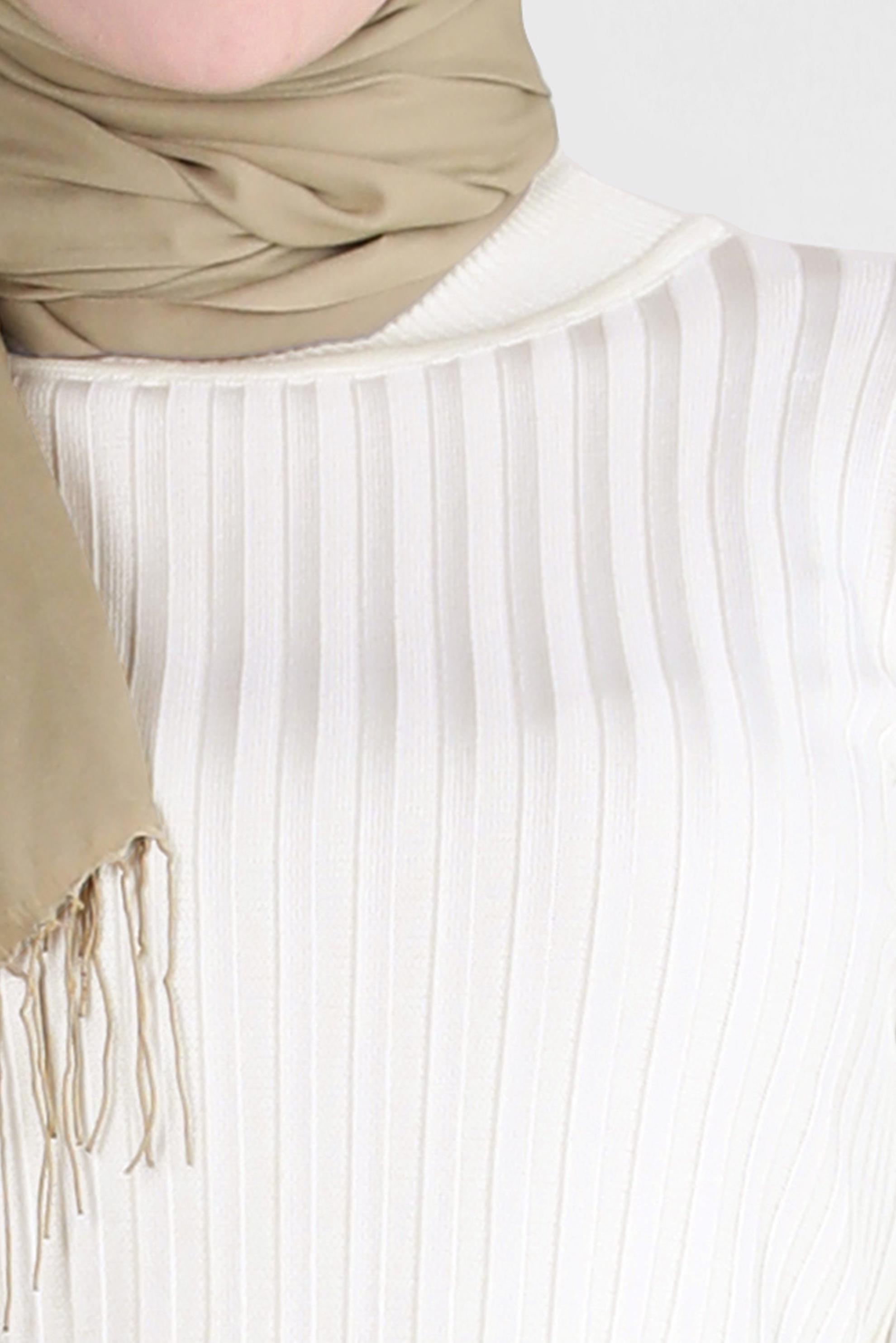 Tesettür giyim BEYAZ TRİKO KAZAK 44071