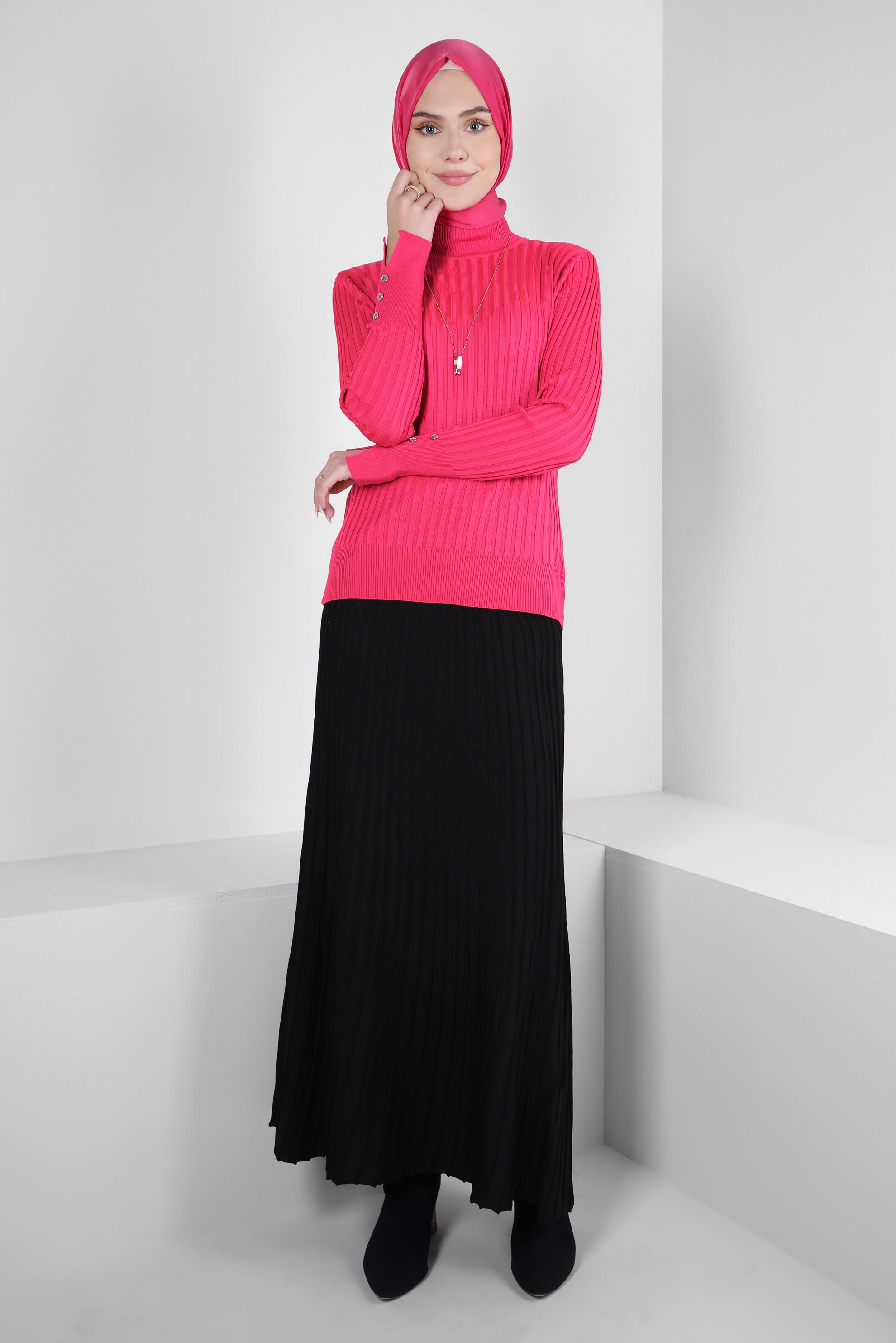 Hijab clothing FUCHSIA KNITWEAR SWEATER 44071