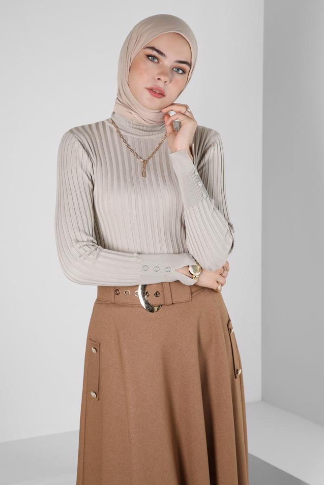 Vêtements hijab  PULL EN MAILLE 44071 - ALVİNA