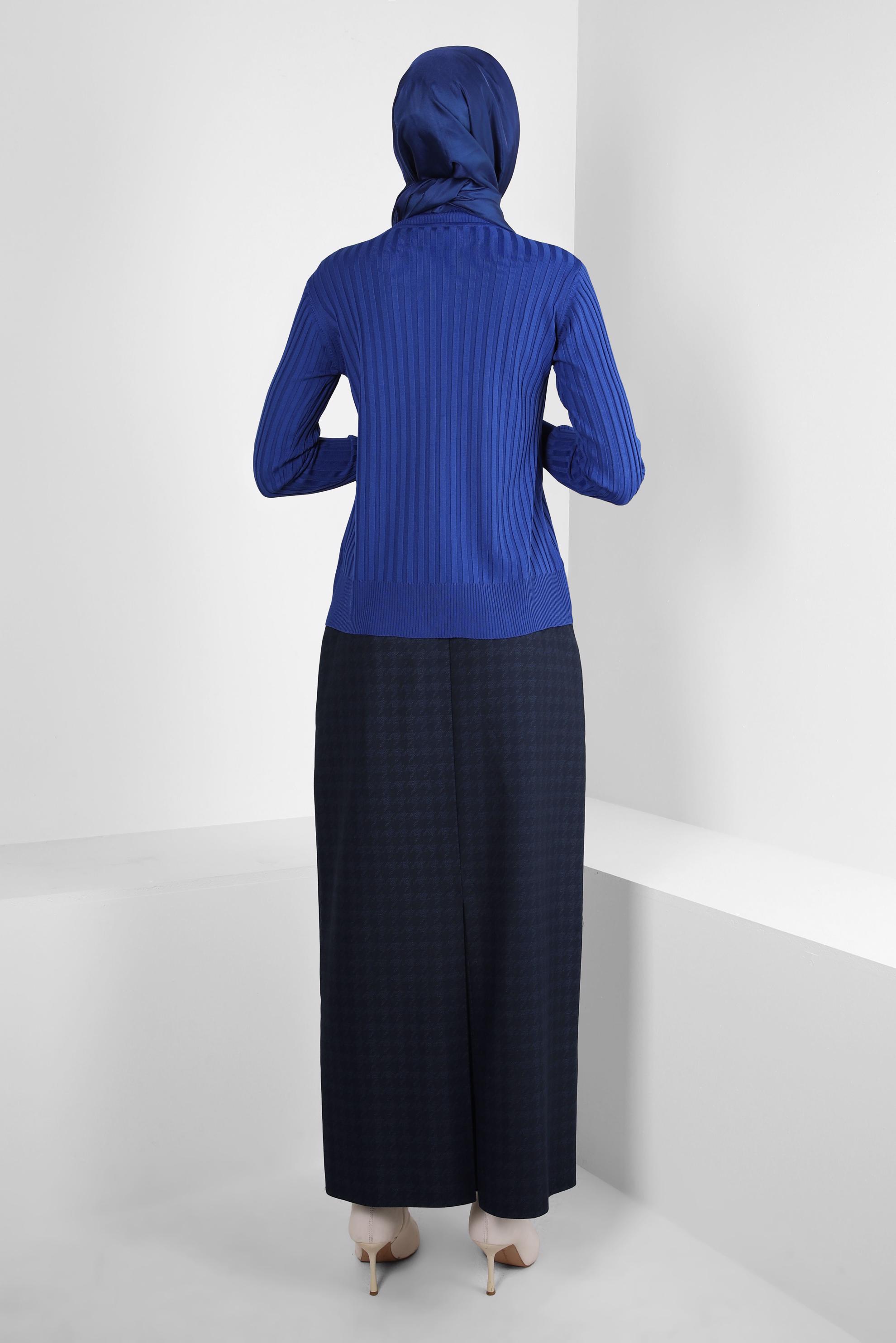 Tesettür giyim LACİVERT TRİKO KAZAK 44071