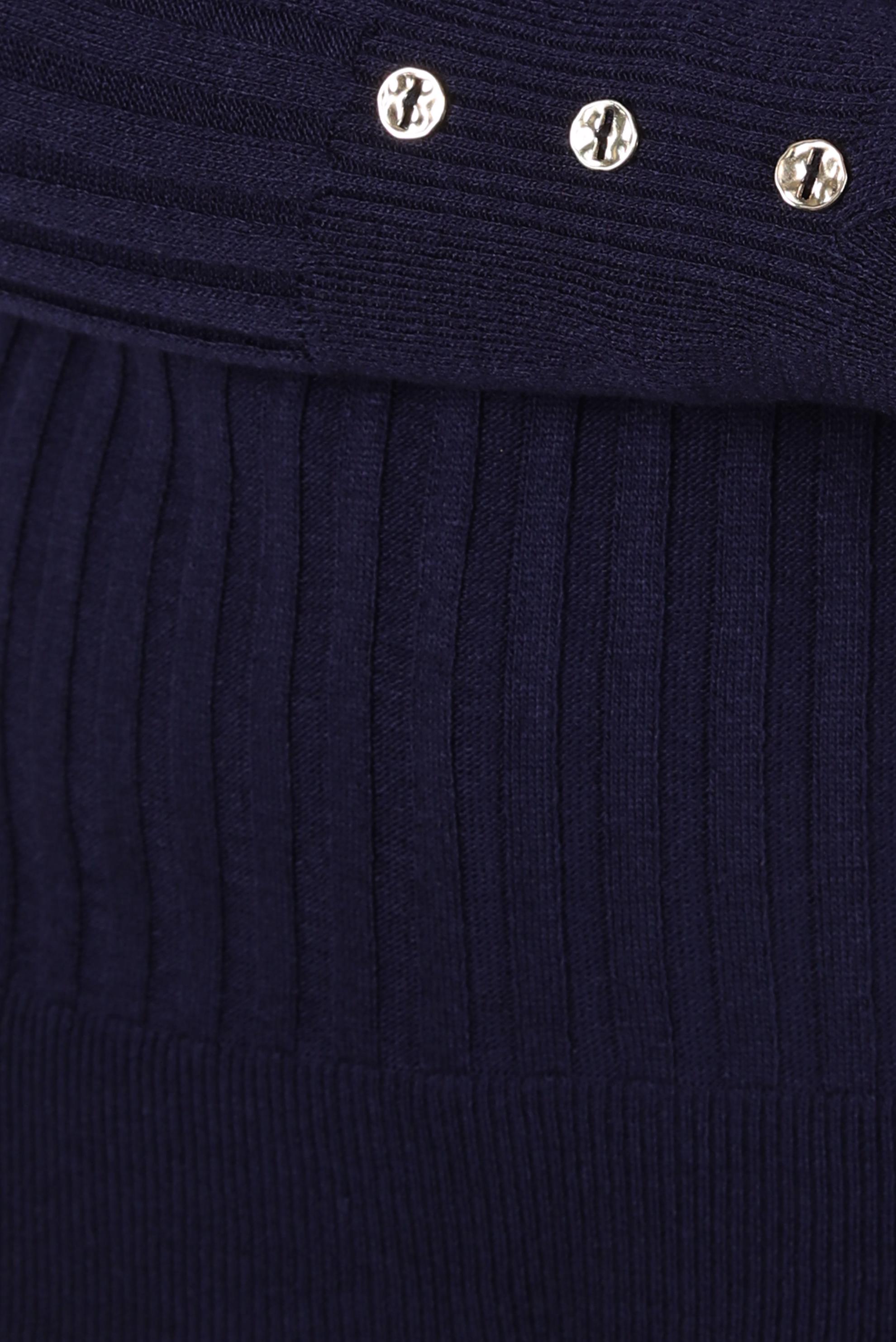 Tesettür giyim LACİVERT DÜĞME DETAYLI TRİKO KAZAK 44073-1