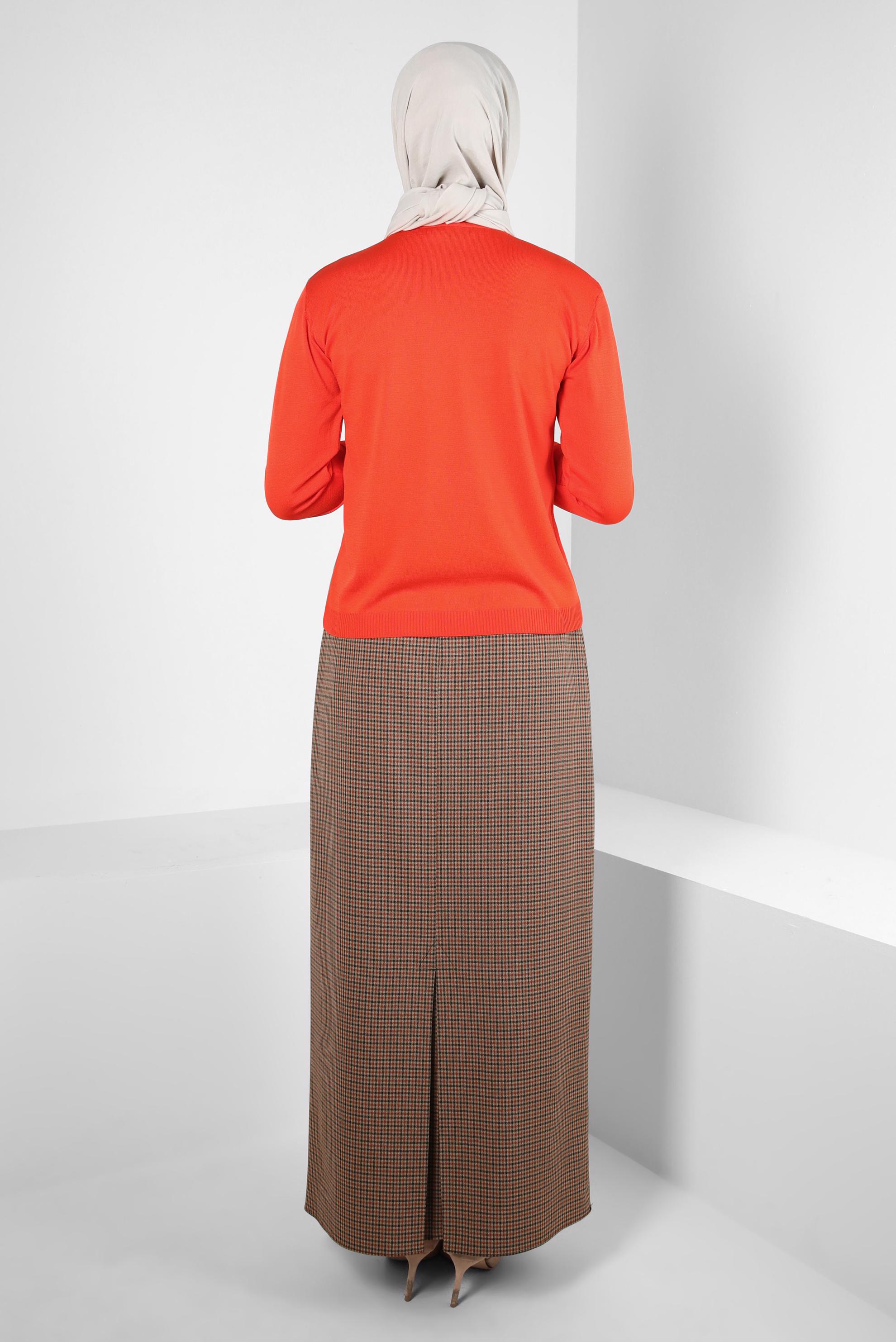 Vêtements hijab ORANGE PULL EN MAILLE 44074