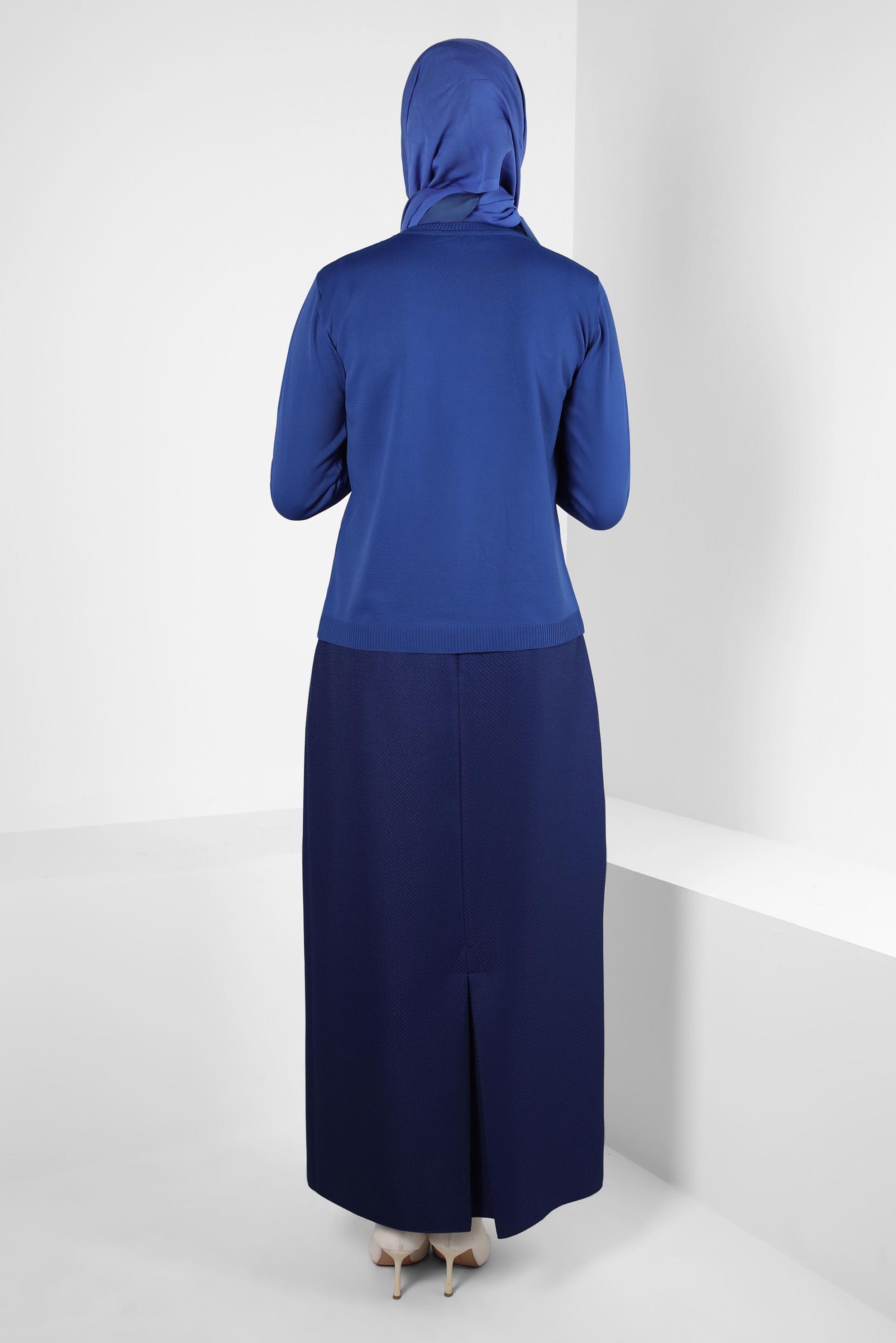 Tesettür giyim LACİVERT TRİKO KAZAK 44074