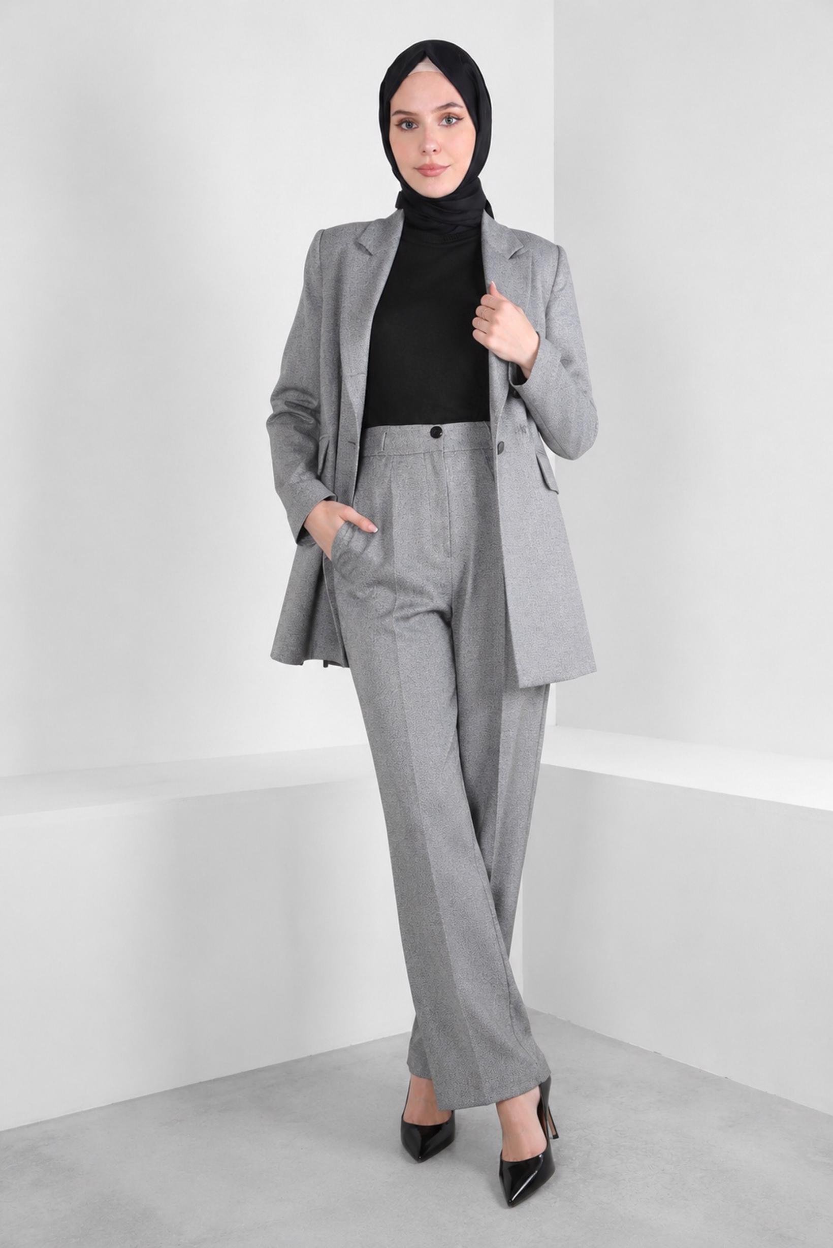 Vêtements hijab NOIR PULL EN TRICOT À DEMI MANCHES 44075