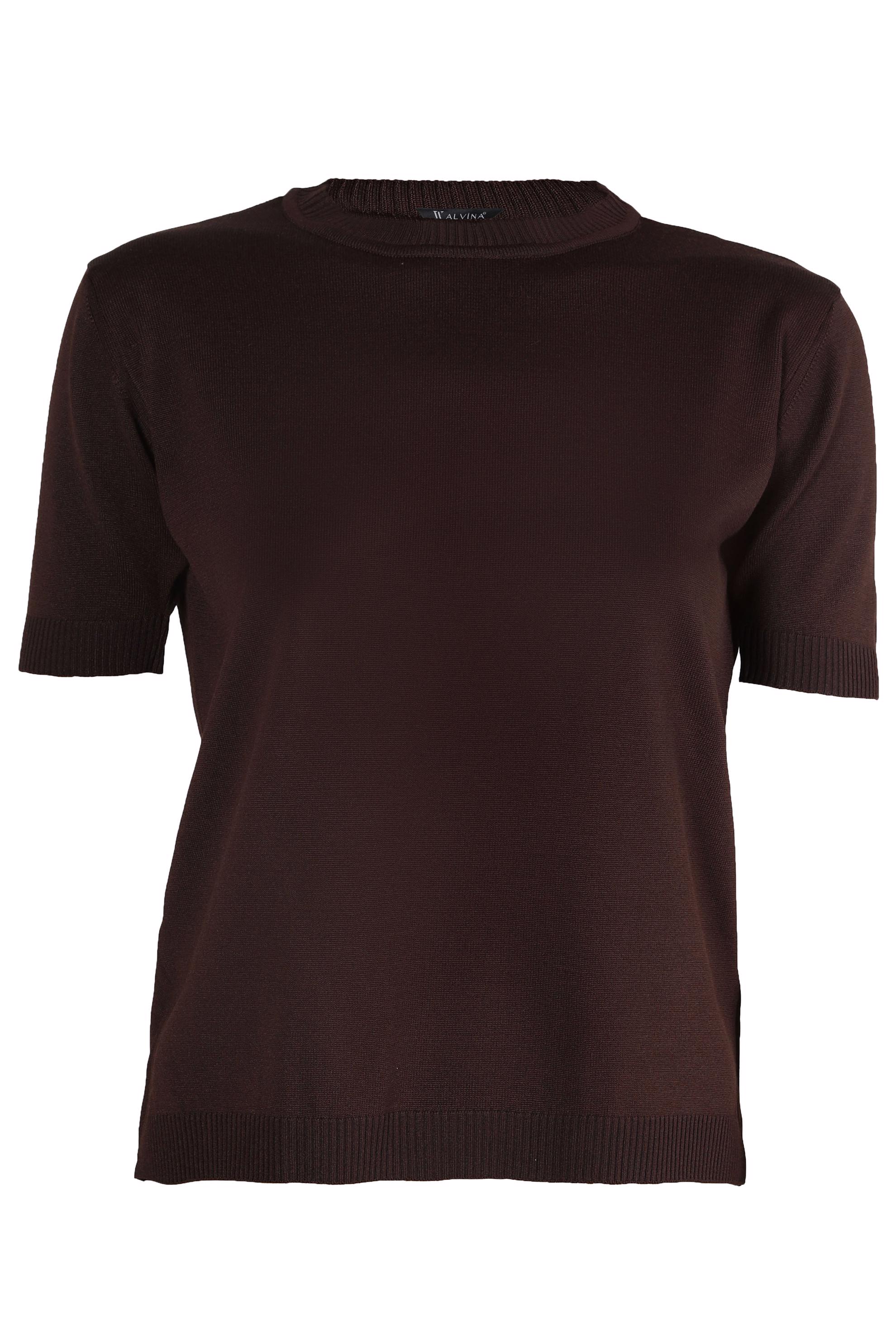 Hijab clothing BROWN HALF SLEEVE KNIT SWEATER 44075