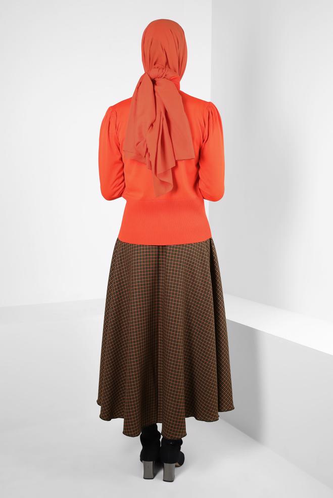 Vêtements hijab ORANGE PULL COL ROULÉ 44097 - ALVİNA