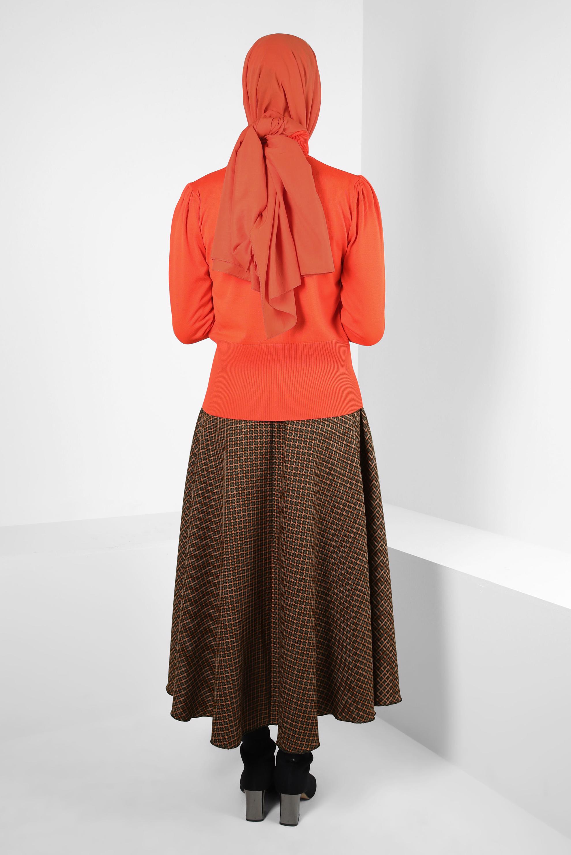 Vêtements hijab ORANGE PULL COL ROULÉ 44097