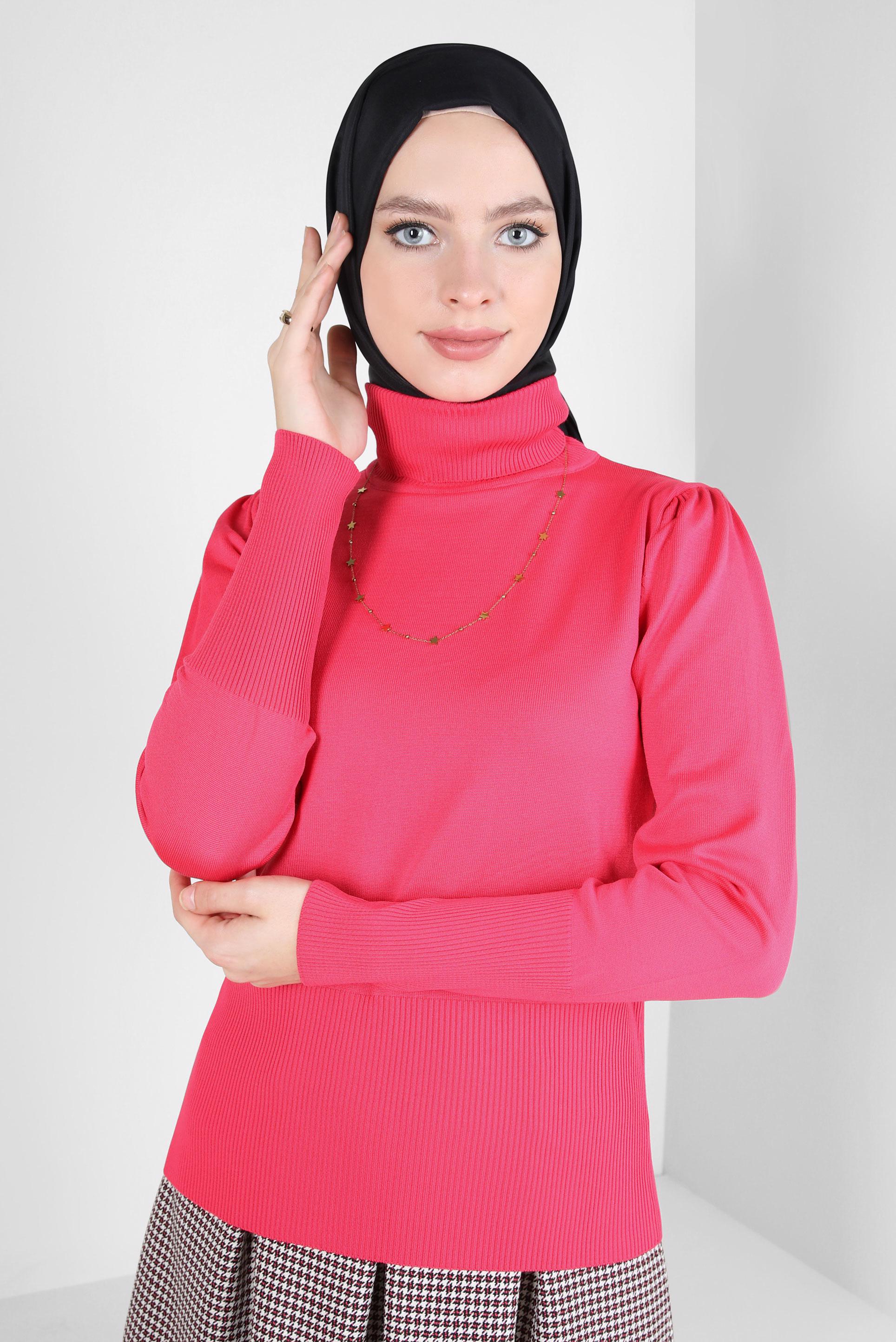 Vêtements hijab FUCHSIA PULL COL ROULÉ 44097