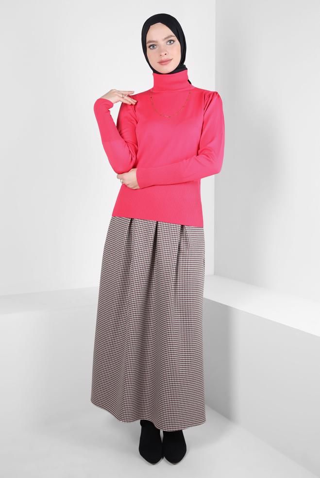 Vêtements hijab FUCHSIA PULL COL ROULÉ 44097 - ALVİNA