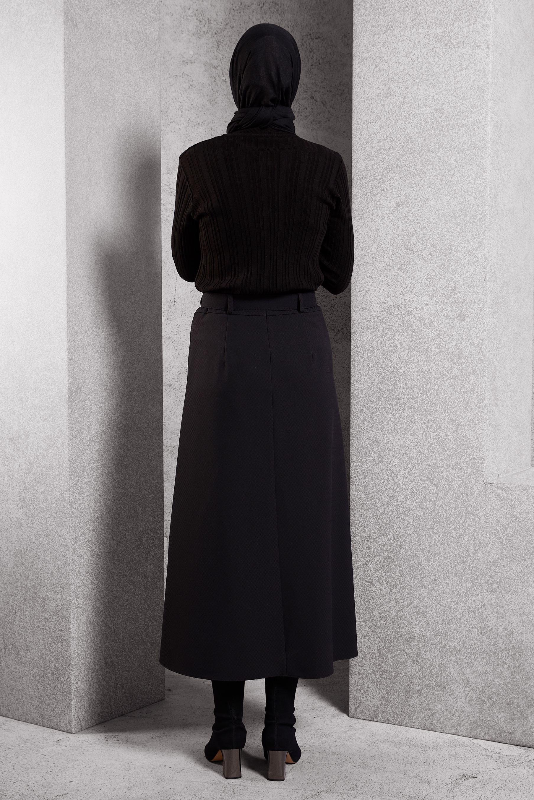 Tesettür giyim SİYAH TRİKO KAZAK 44098