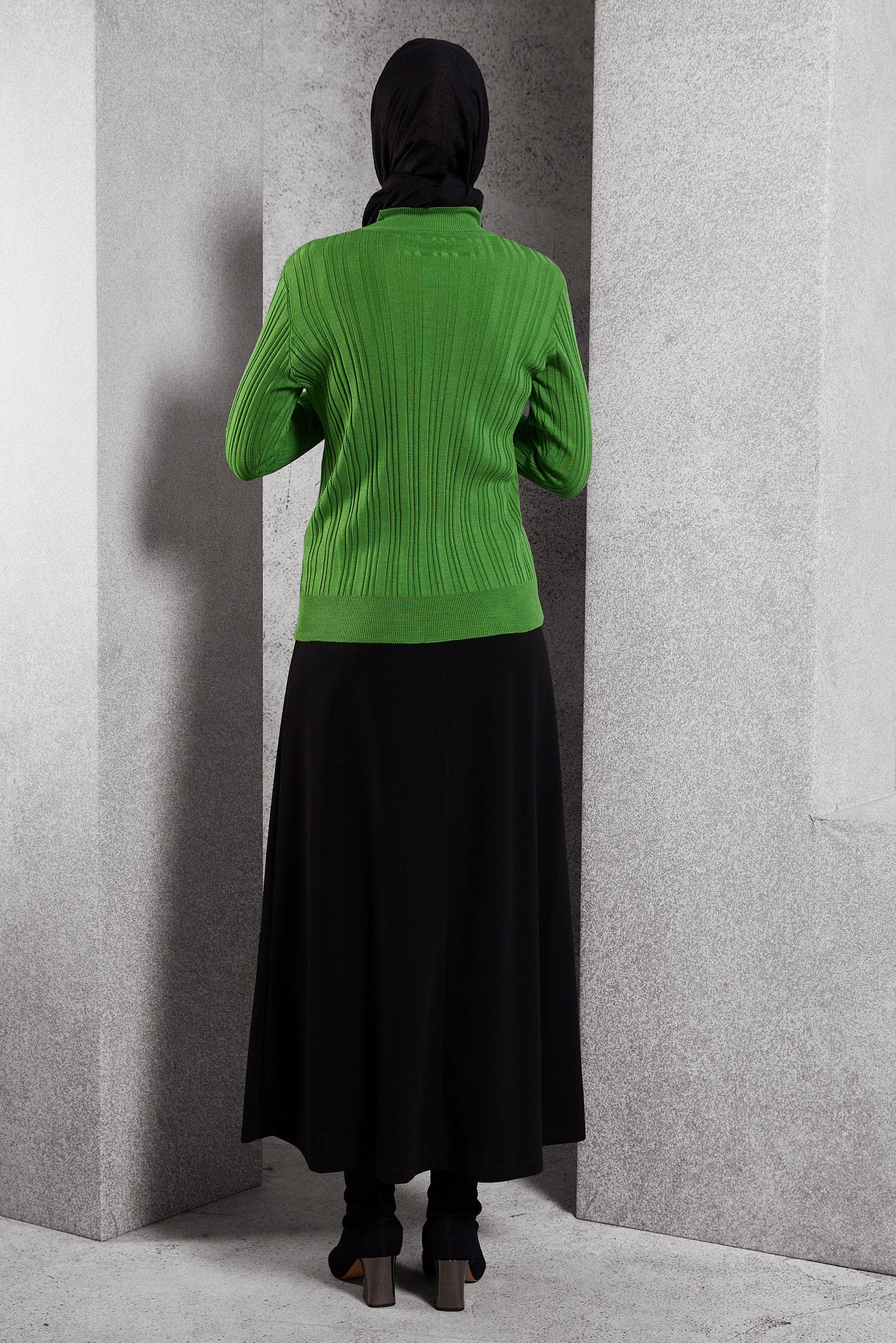 Vêtements hijab VERT PULL EN MAILLE 44098