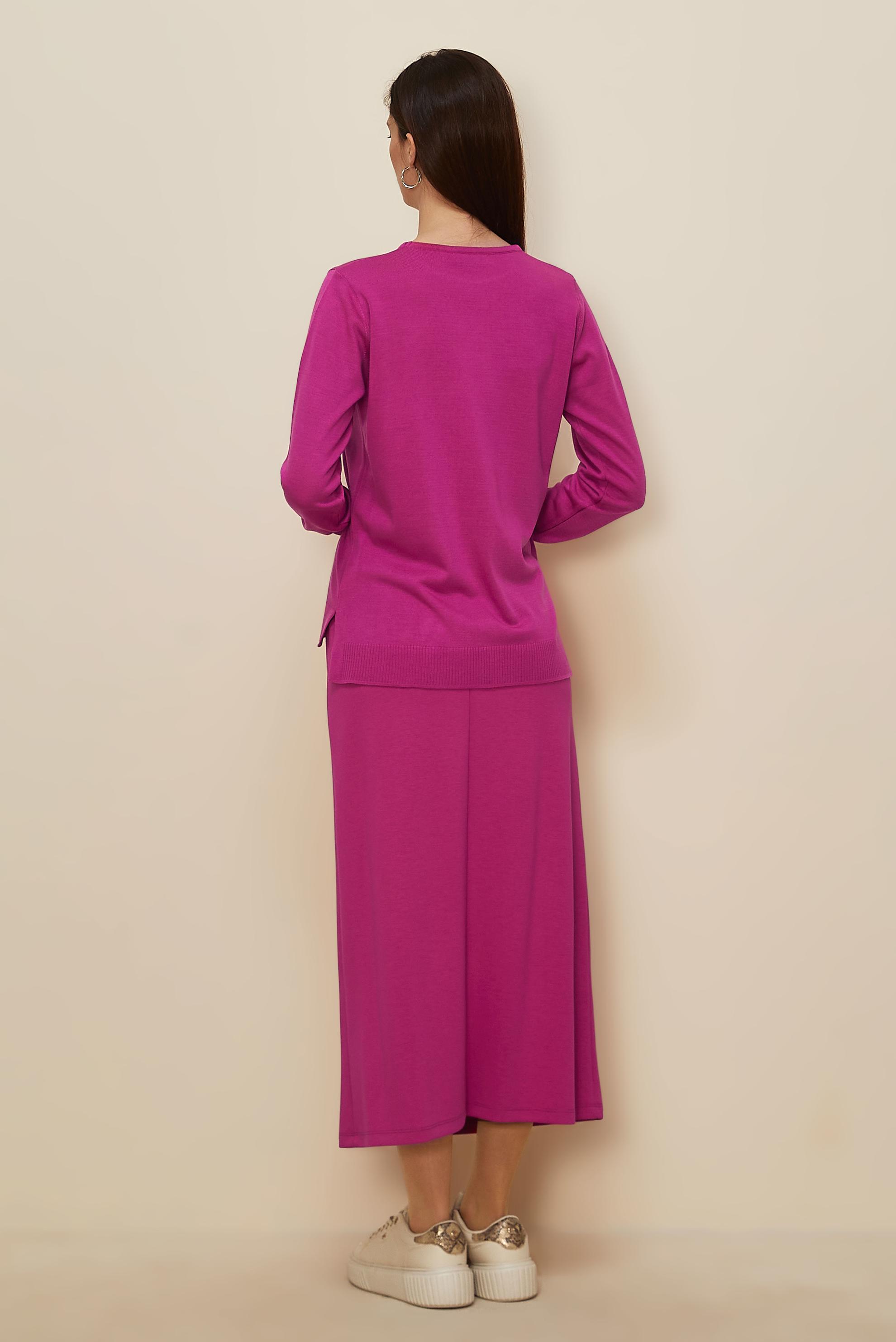 Hijab clothing FUCHSIA CREW-NECK KNITWEAR SWEATER 44369