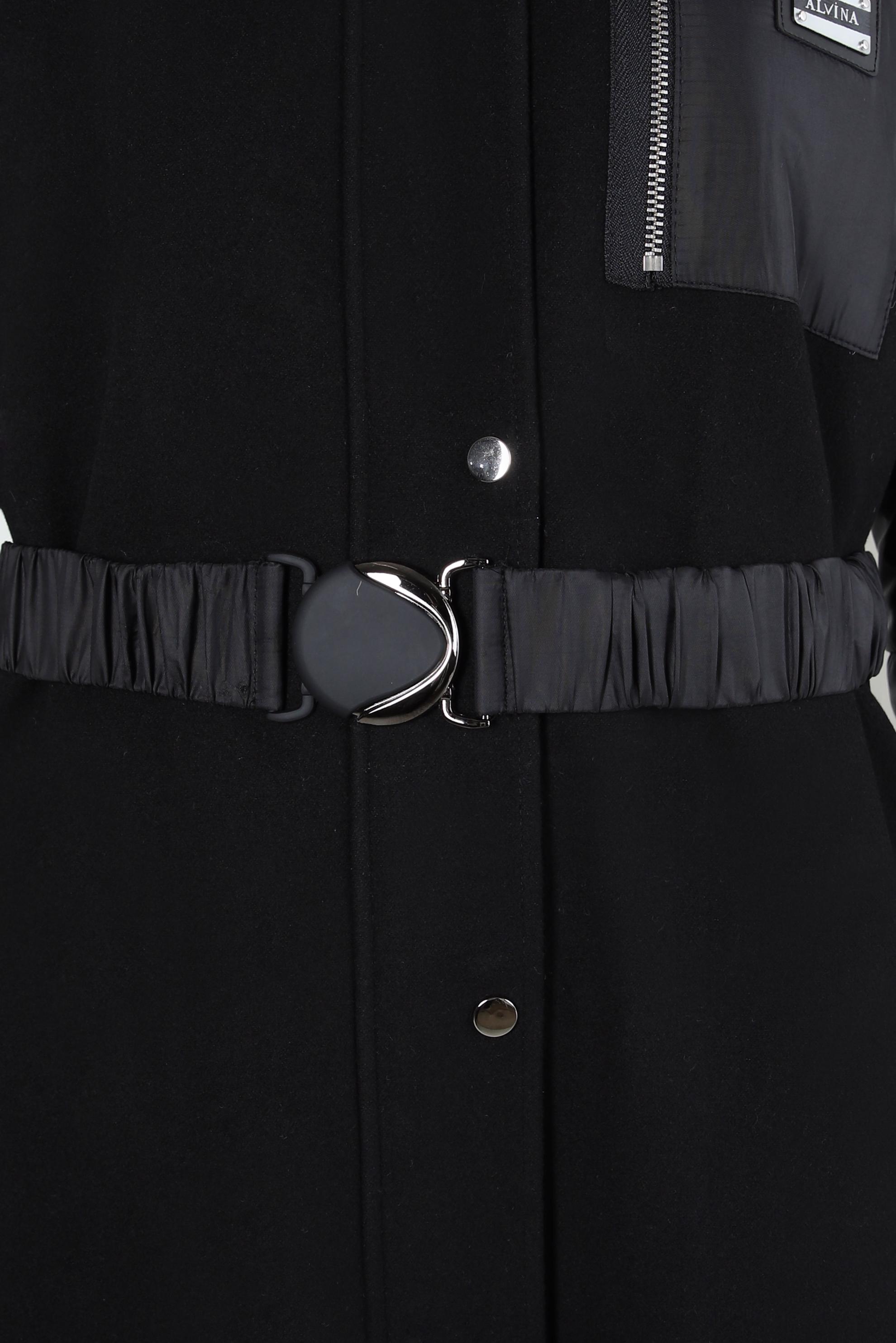 Tesettür giyim SİYAH KEMERLİ MANTO 90231