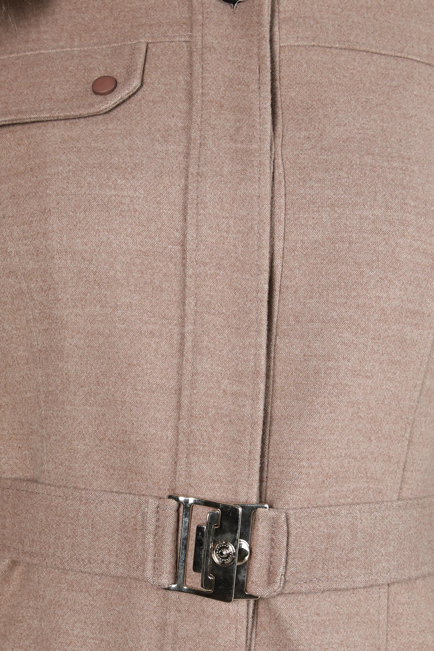 Vêtements hijab BRUN MANTEAU CEINTURE 90277