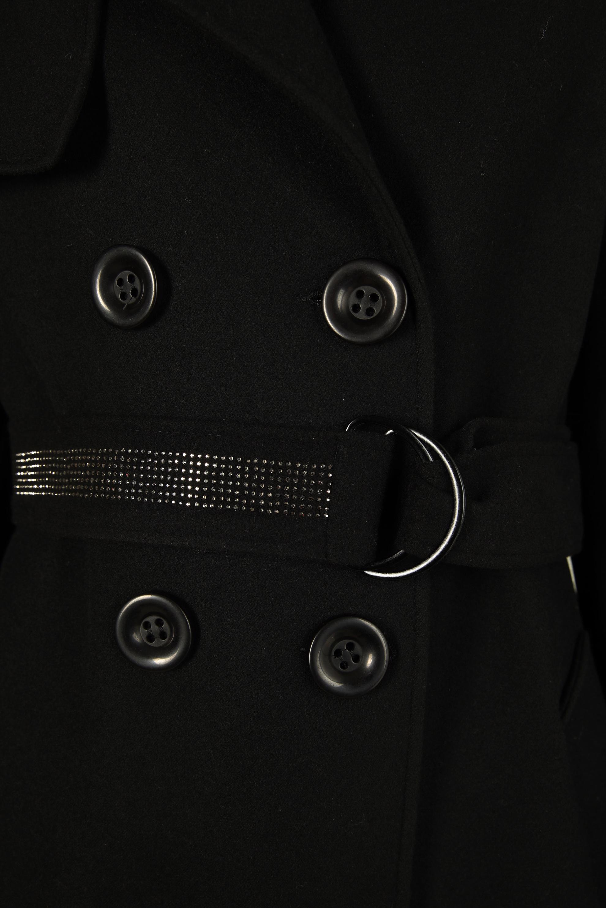 Hijab clothing BLACK BELTED OVERCOAT 90408