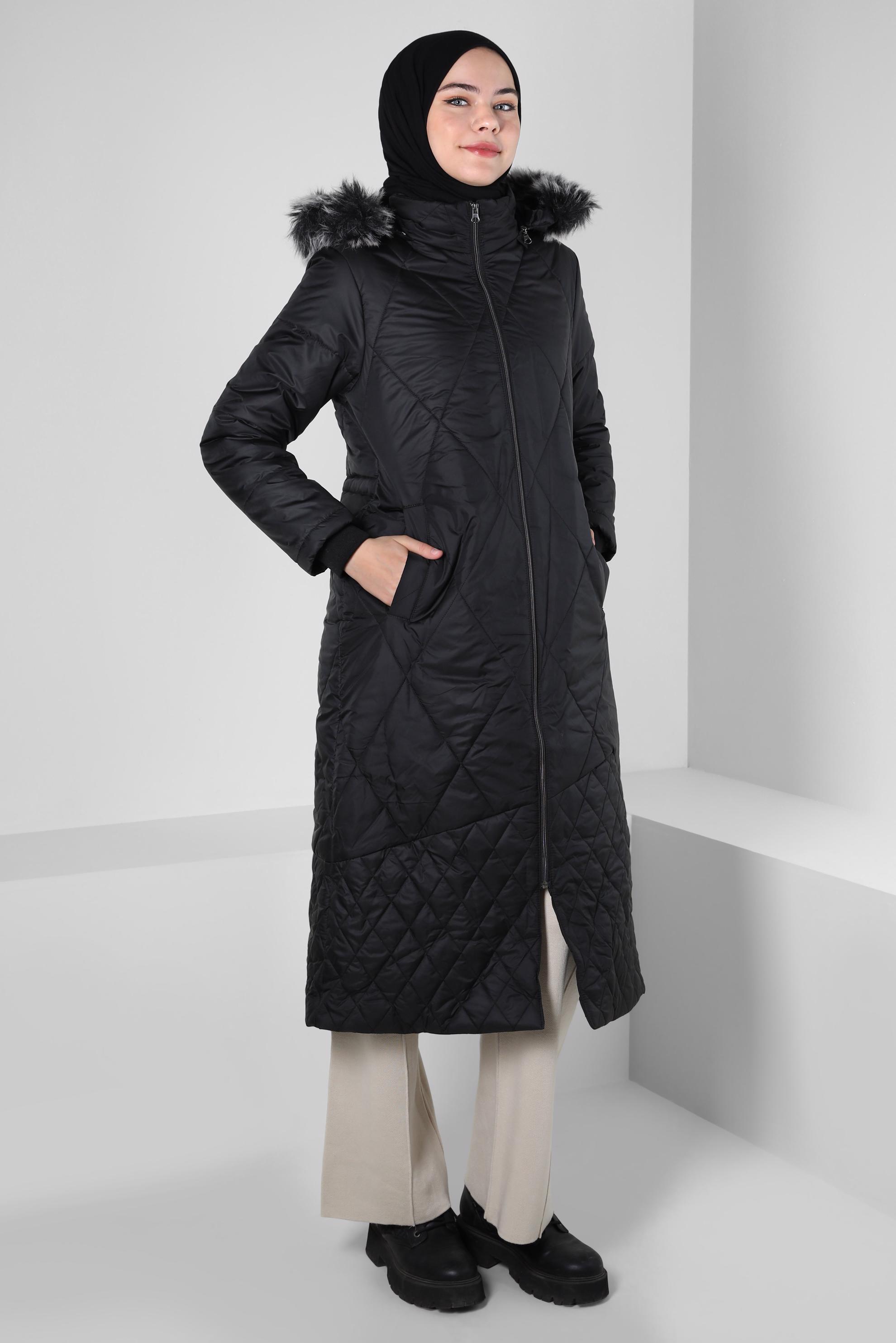 Vêtements hijab NOIR DOUDOUNE À CAPUCHE 90420