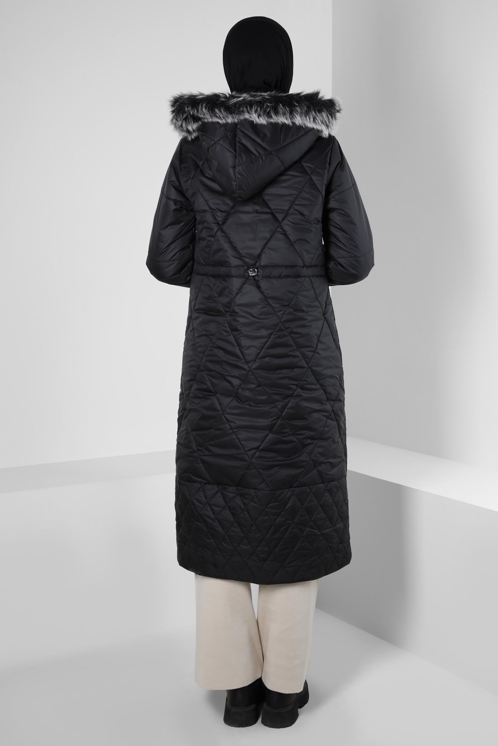 Vêtements hijab NOIR DOUDOUNE À CAPUCHE 90420