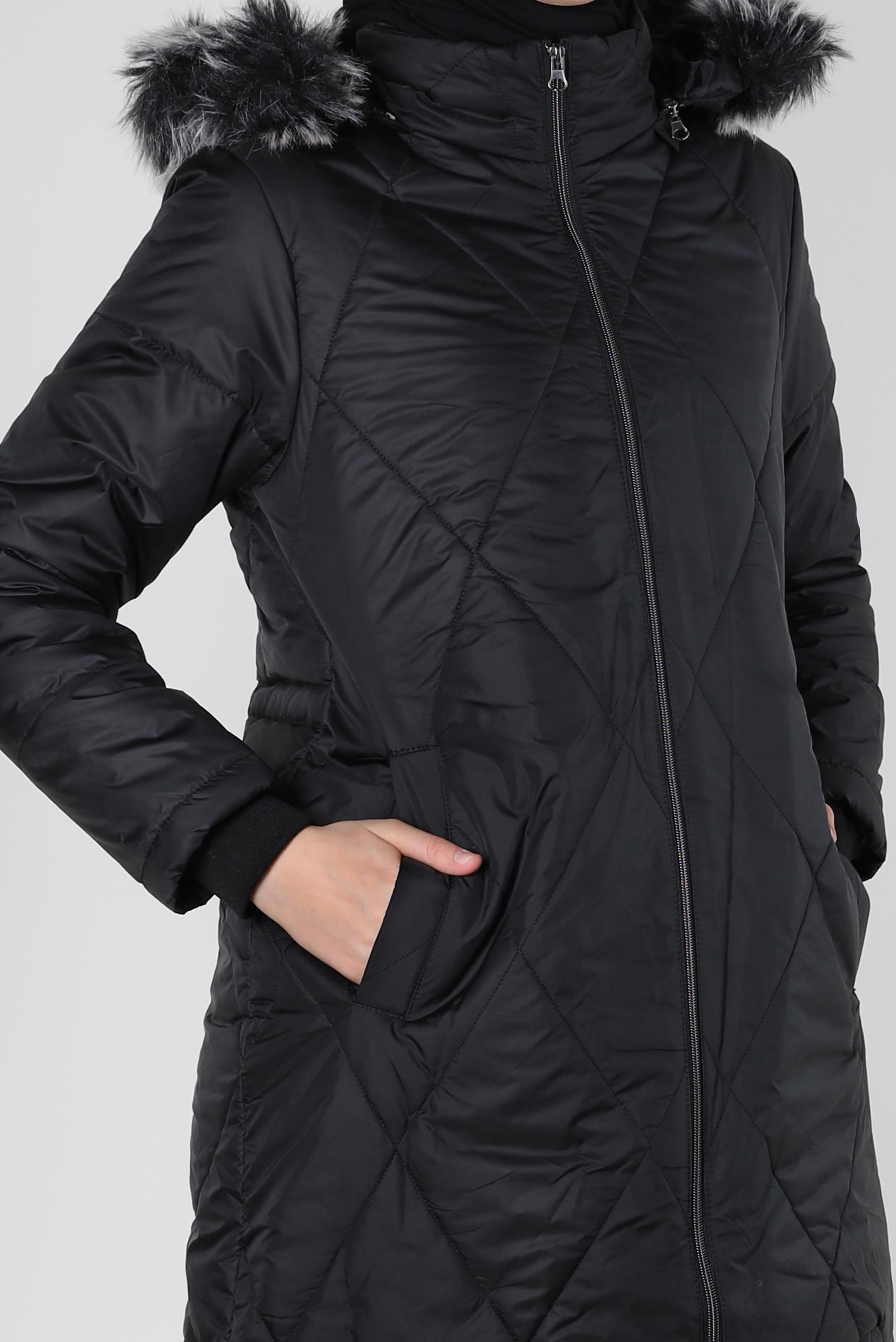 Vêtements hijab NOIR DOUDOUNE À CAPUCHE 90420