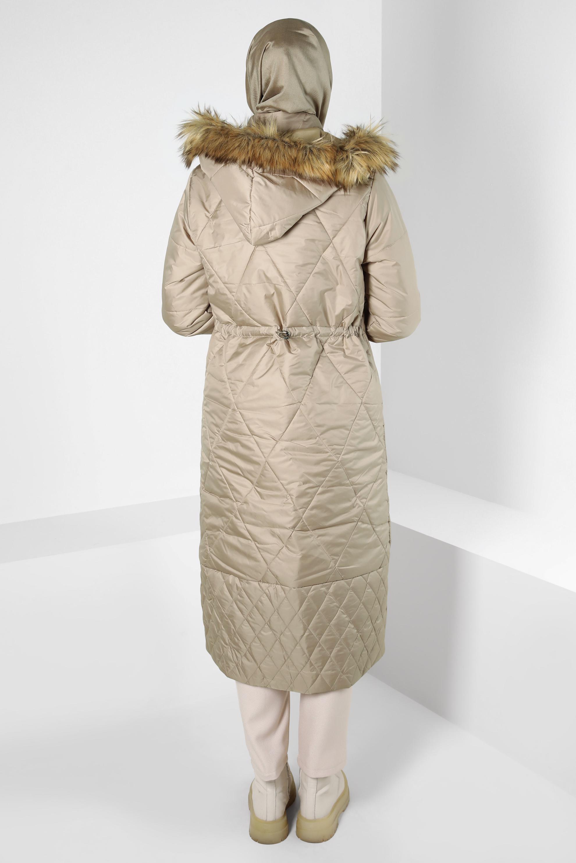 Vêtements hijab BRUN DOUDOUNE À CAPUCHE 90420