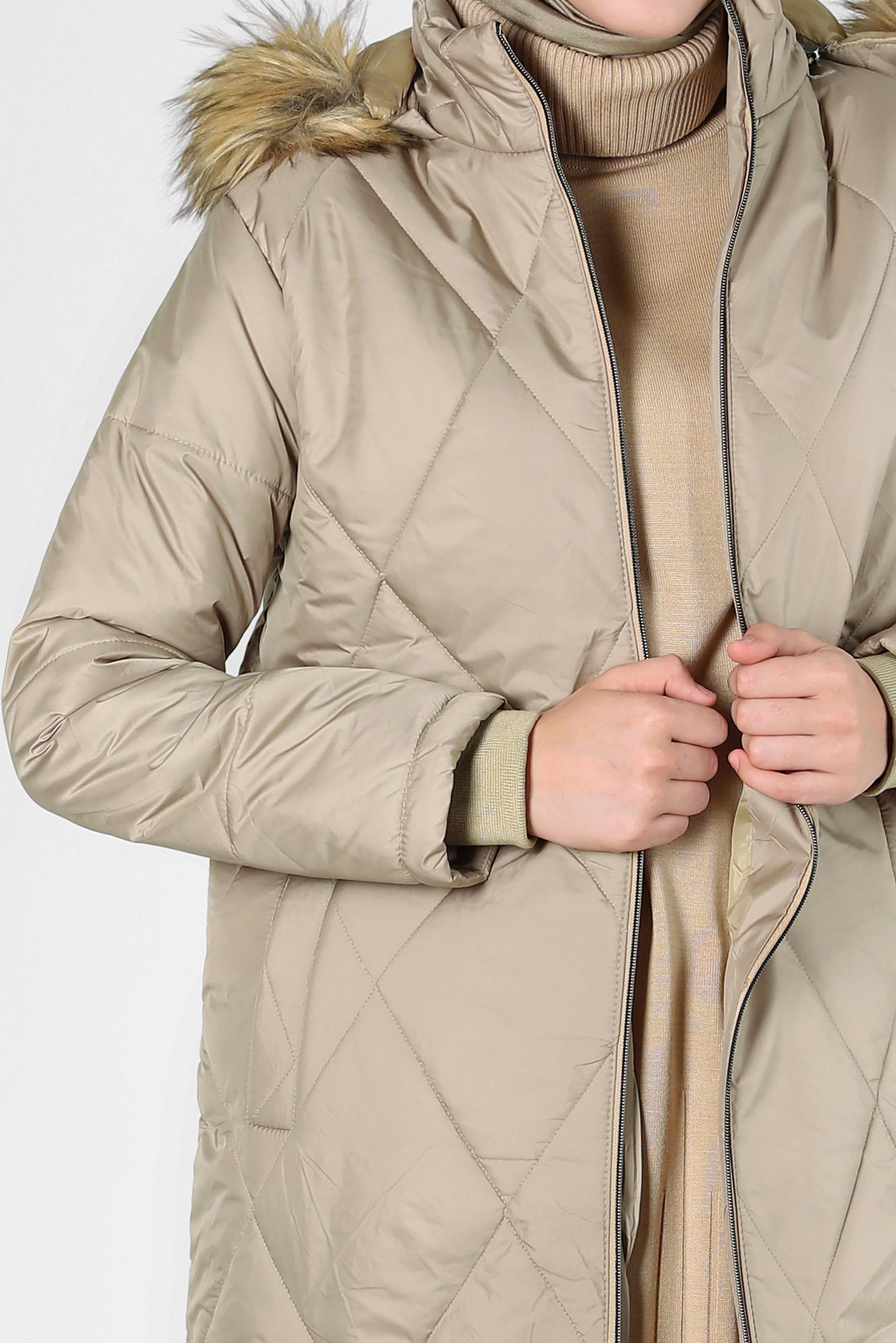 Vêtements hijab BRUN DOUDOUNE À CAPUCHE 90420