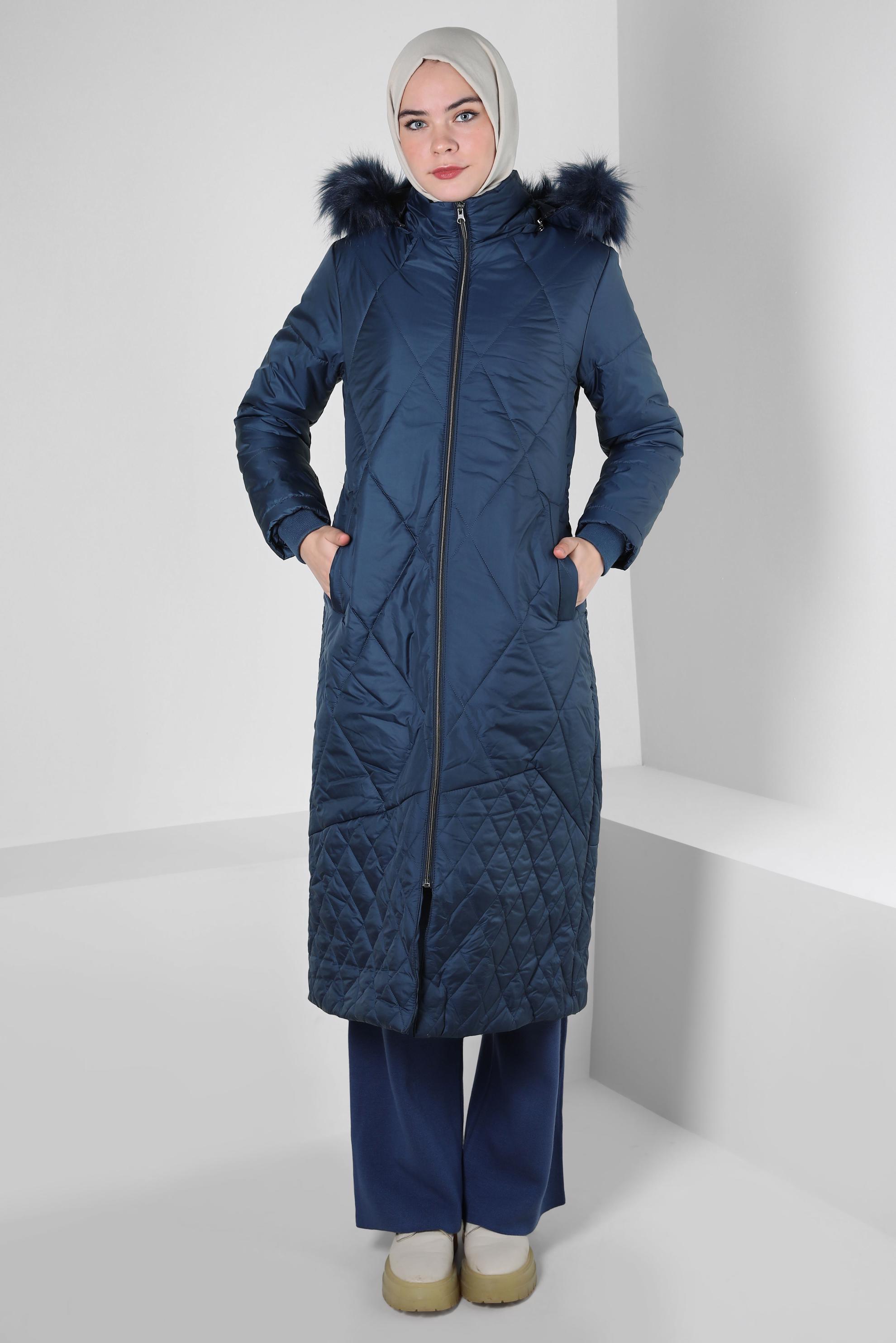 Vêtements hijab BLEU MARINE DOUDOUNE À CAPUCHE 90420