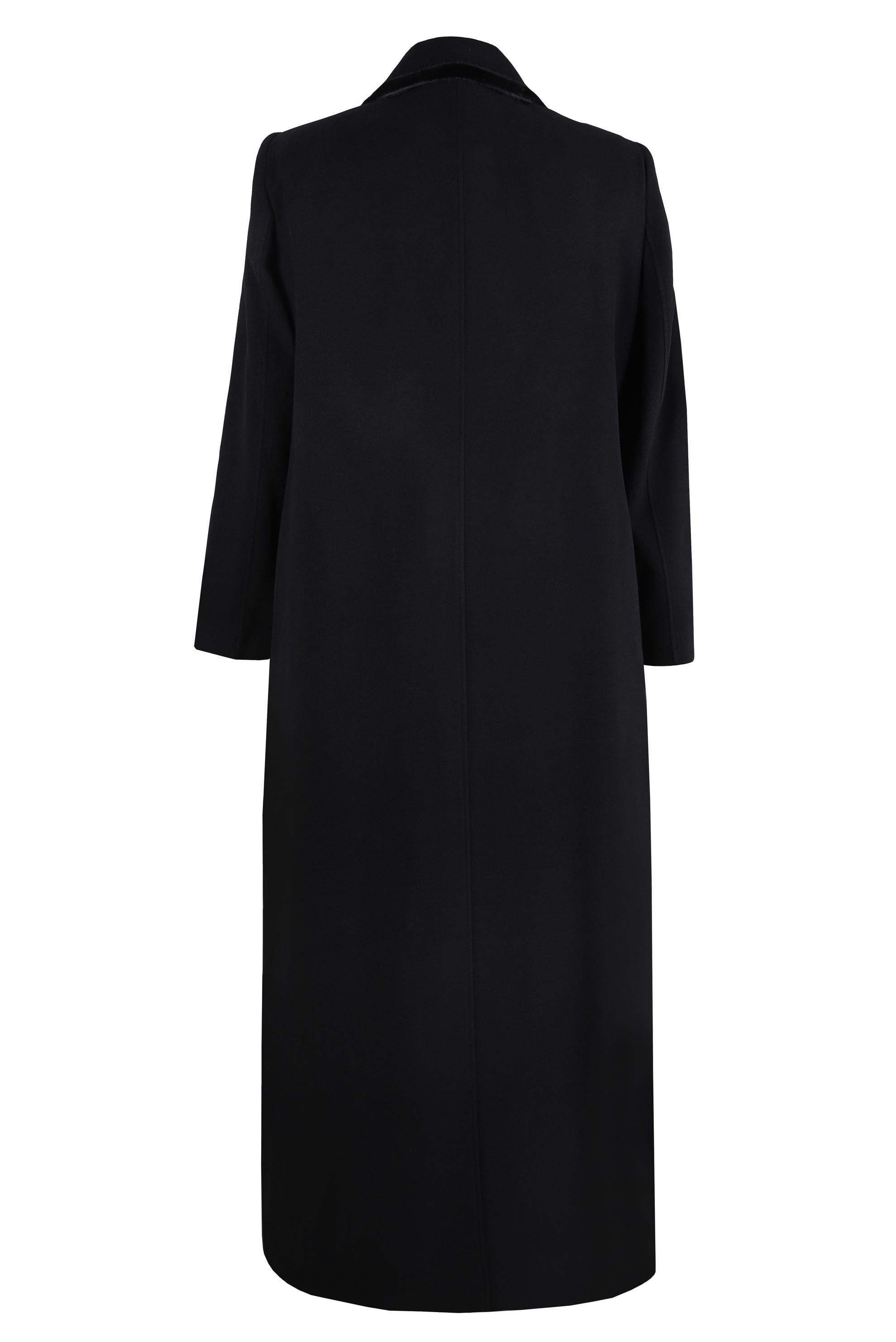 Vêtements hijab NOIR MANTEAU AVEC DÉTAIL ACCESSOIRE 90467