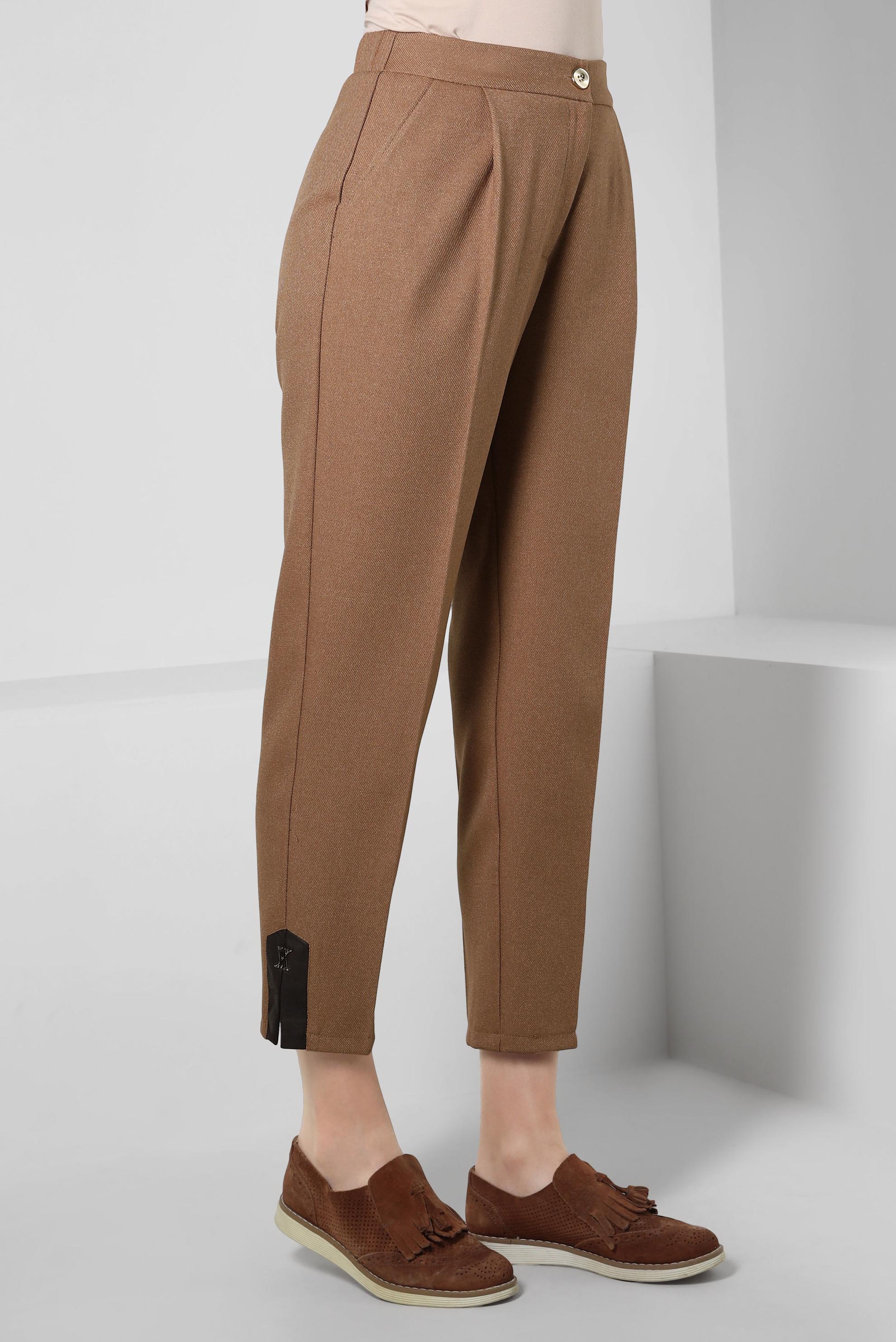 Tesettür giyim KAHVE HAVUÇ KESİM PANTOLON 70603