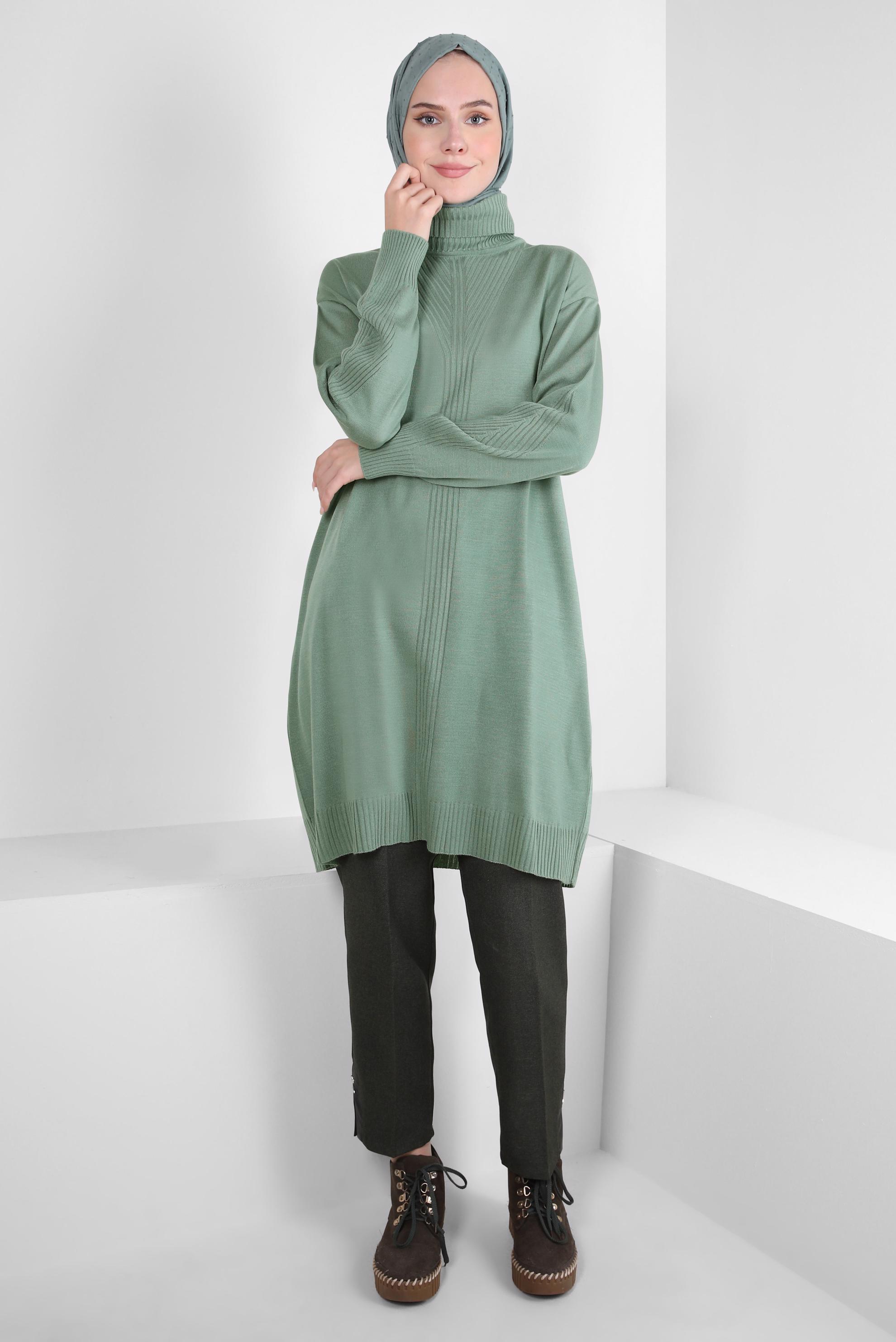 Vêtements hijab KAKI PANTALON COUPE CAROTTE 70603