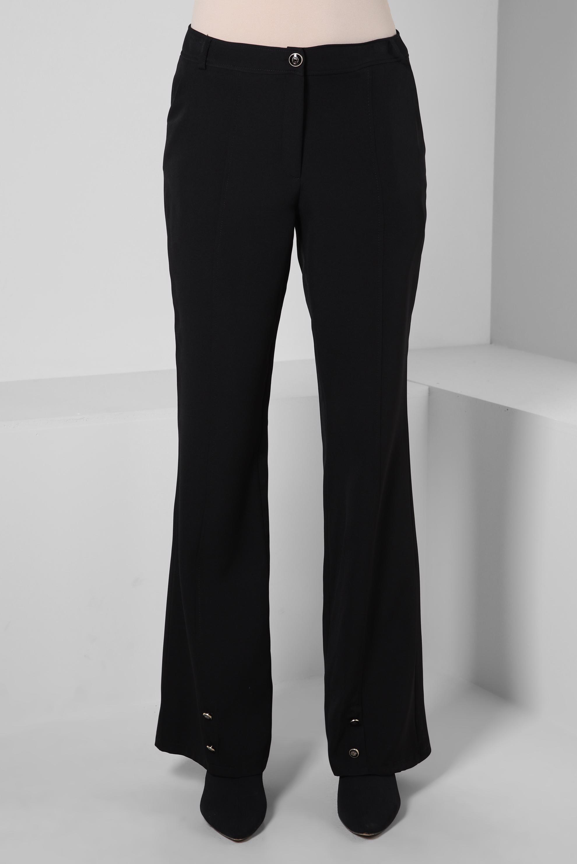 Tesettür giyim SİYAH İSPANYOL PAÇA PANTOLON 70605