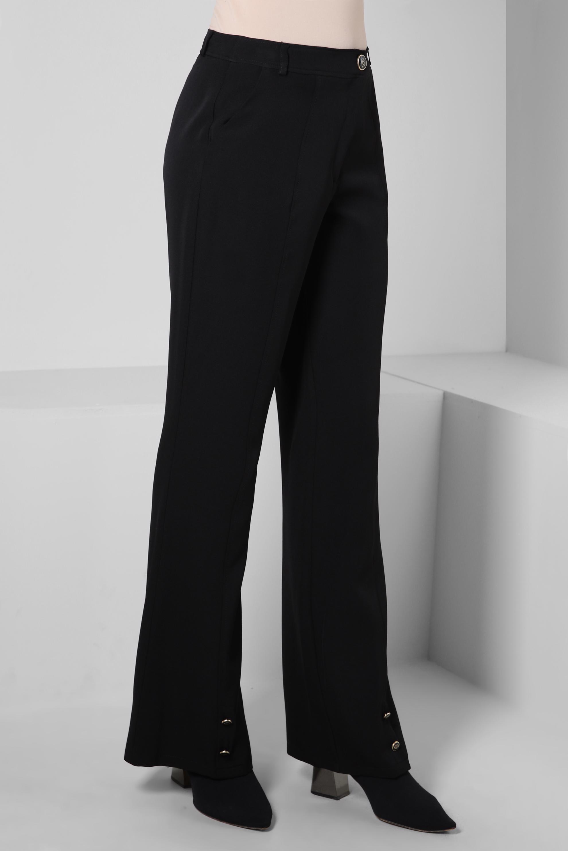 Tesettür giyim SİYAH İSPANYOL PAÇA PANTOLON 70605