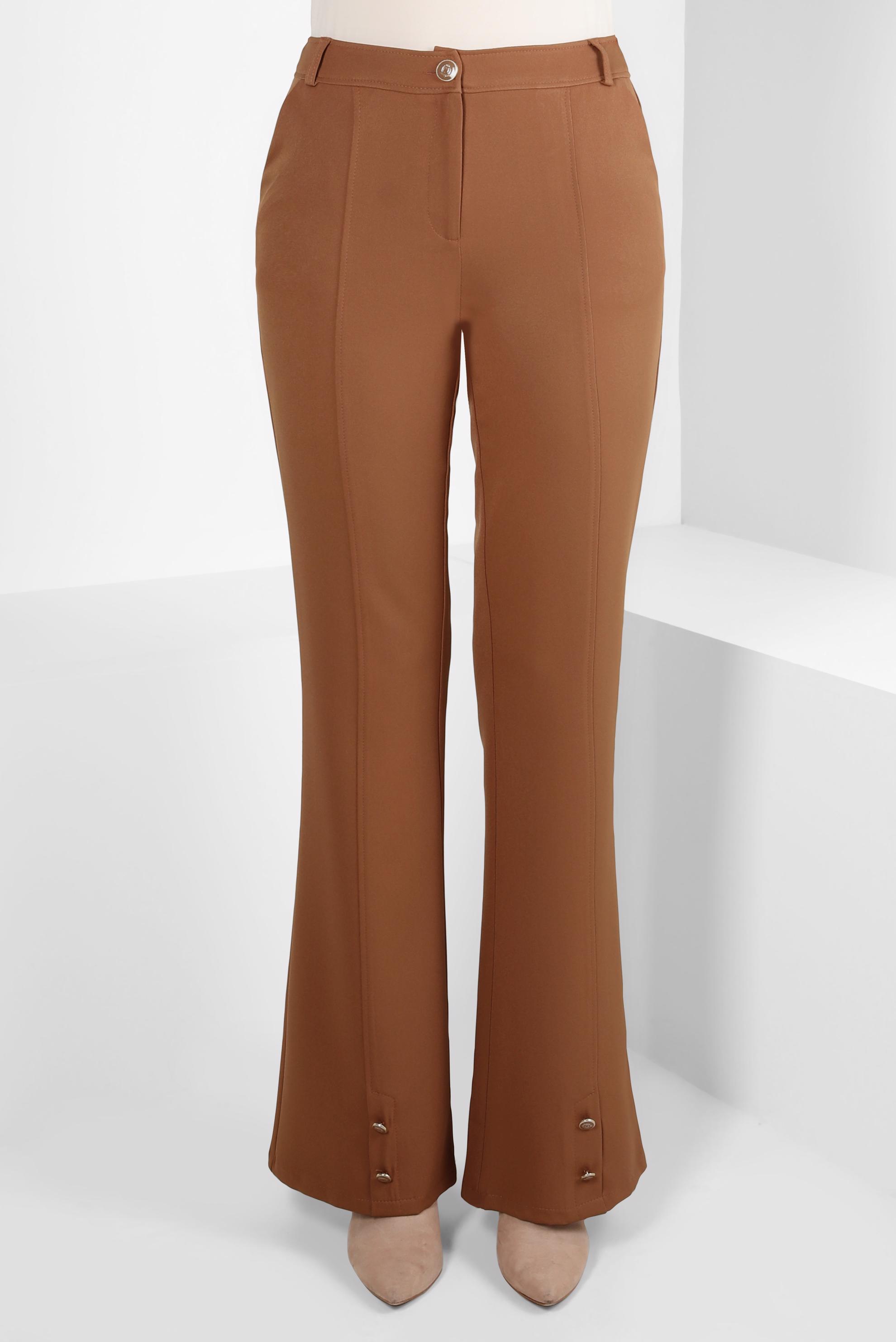 Tesettür giyim TABA İSPANYOL PAÇA PANTOLON 70605