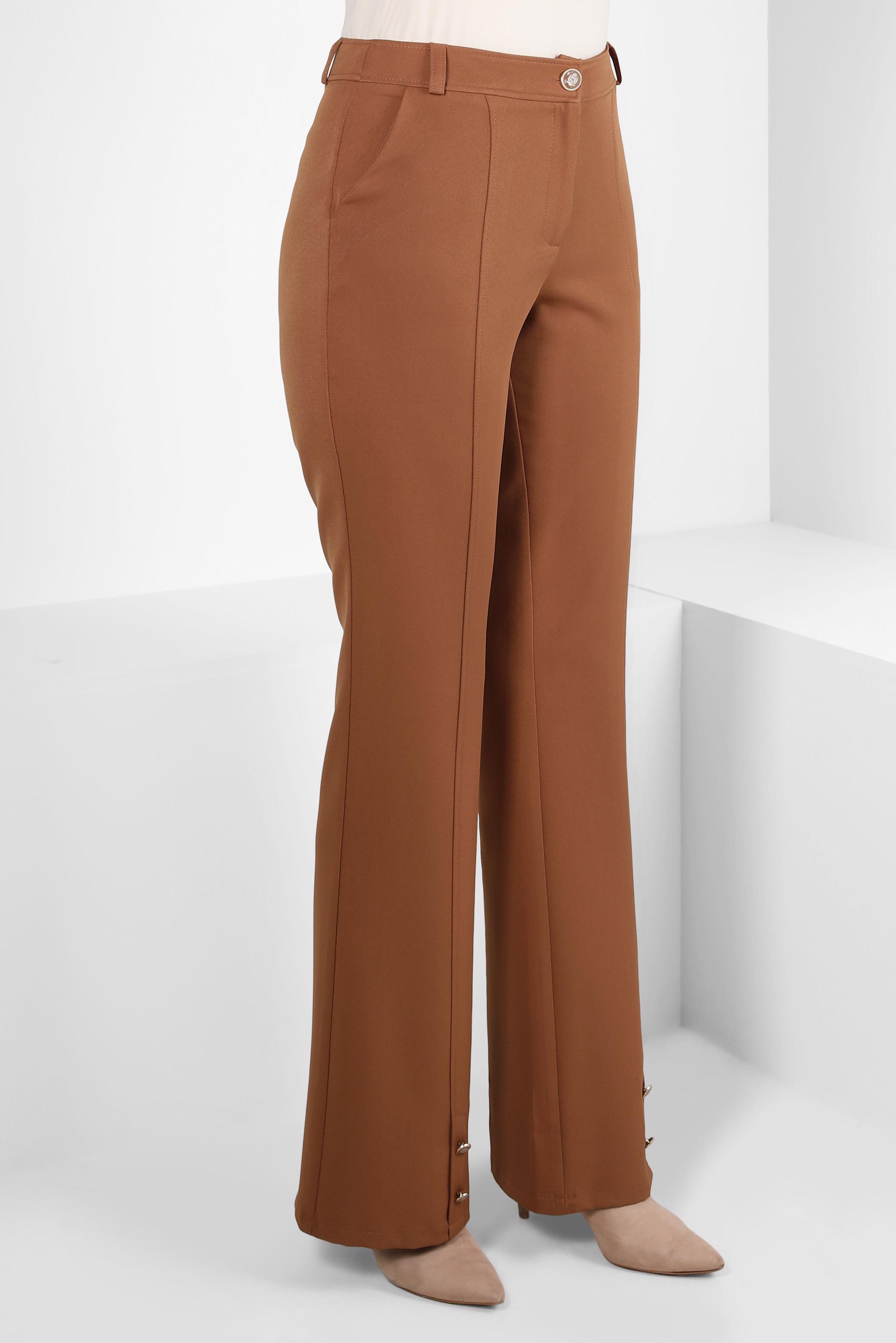 Tesettür giyim TABA İSPANYOL PAÇA PANTOLON 70605