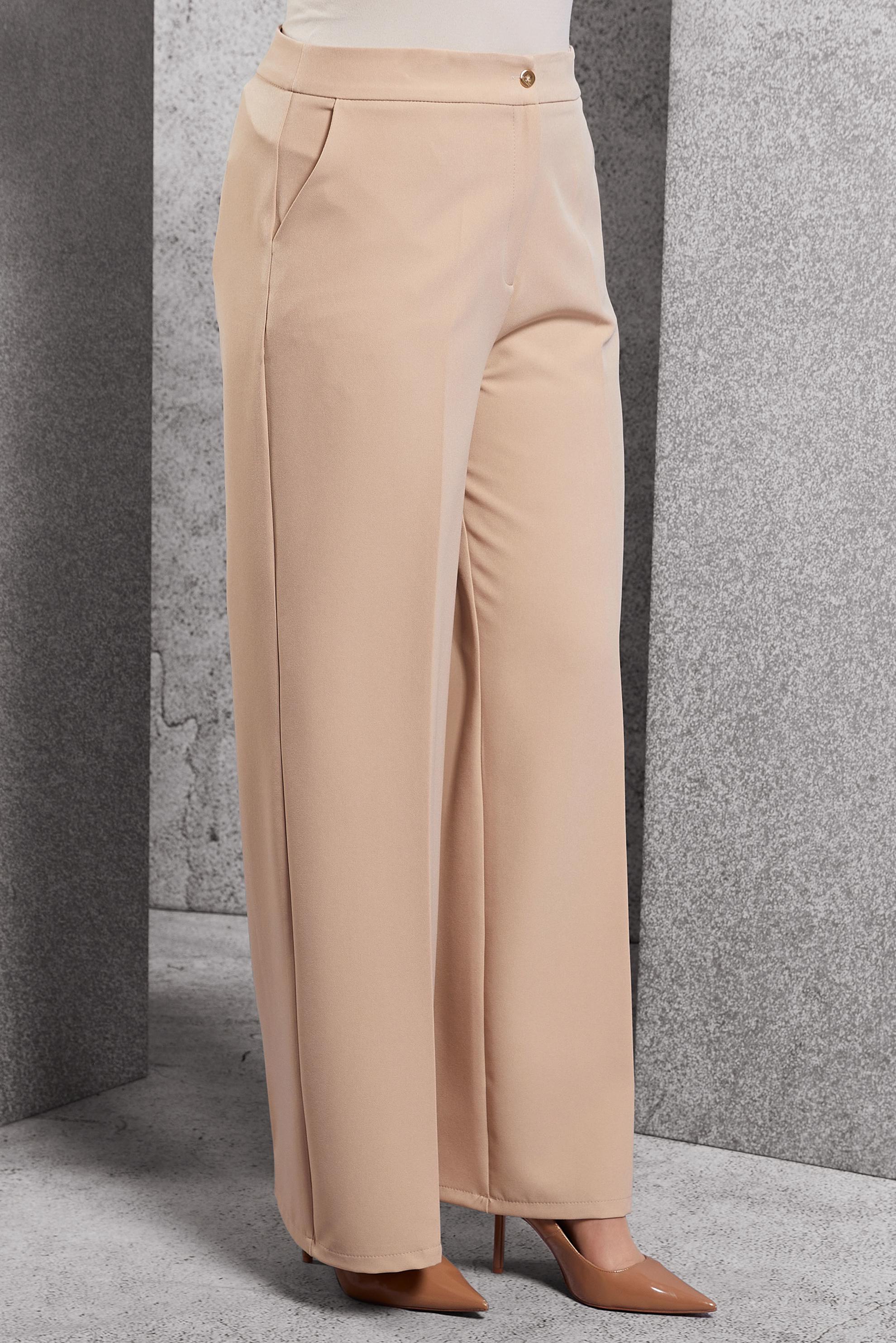 Hijab clothing BEIGE WIDE LEG PANTS 70606