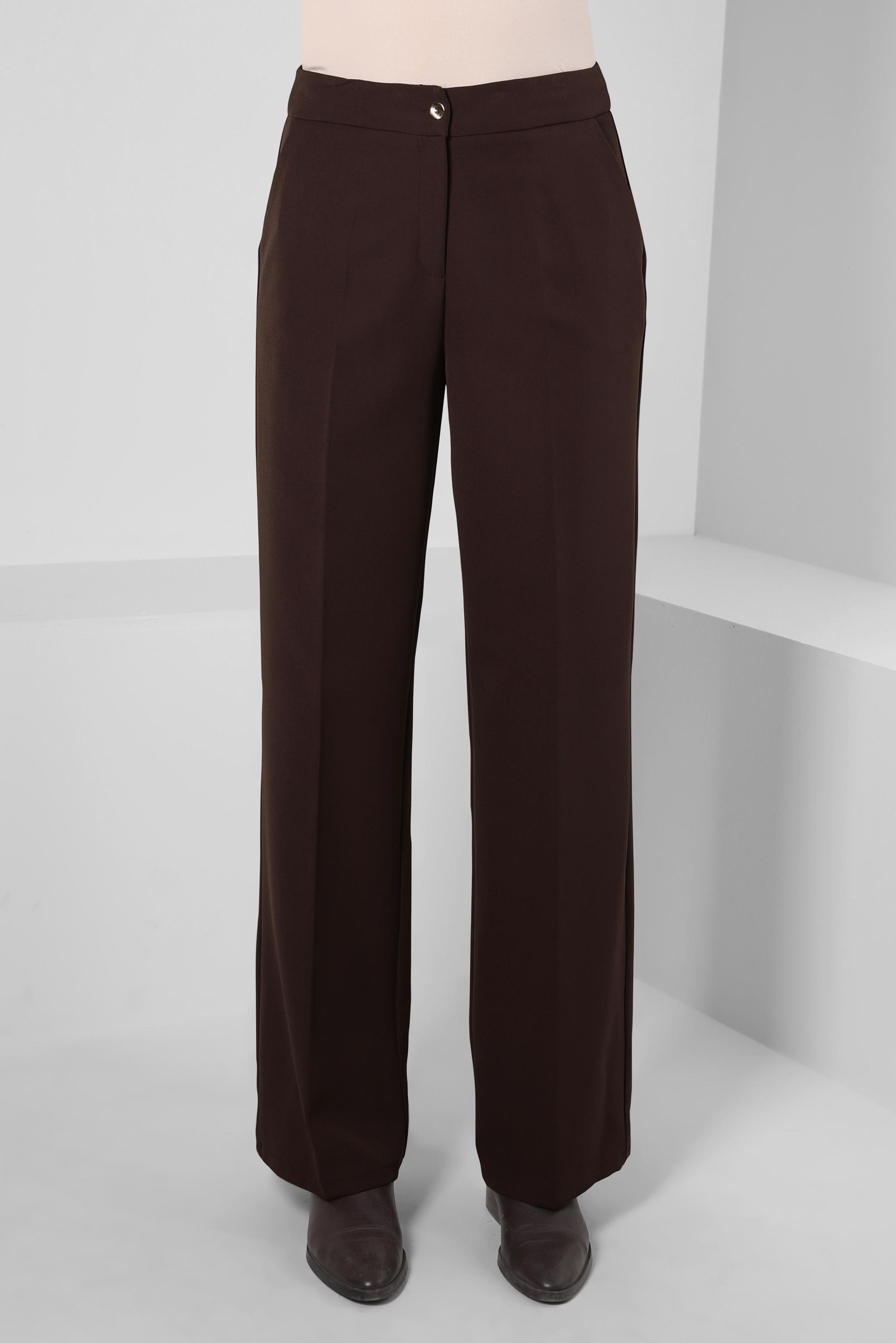 Tesettür giyim KAHVE GENİŞ PAÇA PANTOLON 70606