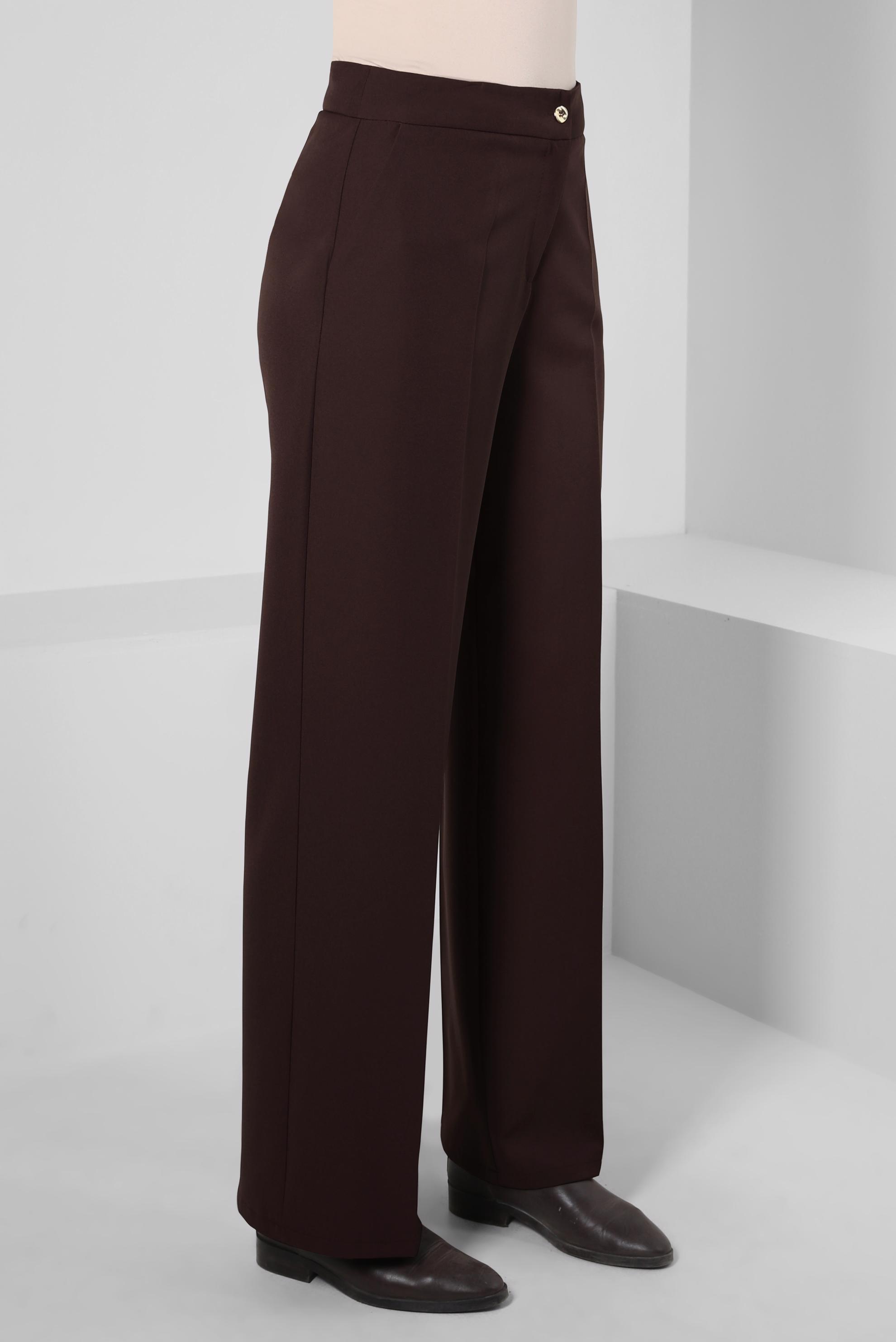 Tesettür giyim KAHVE GENİŞ PAÇA PANTOLON 70606