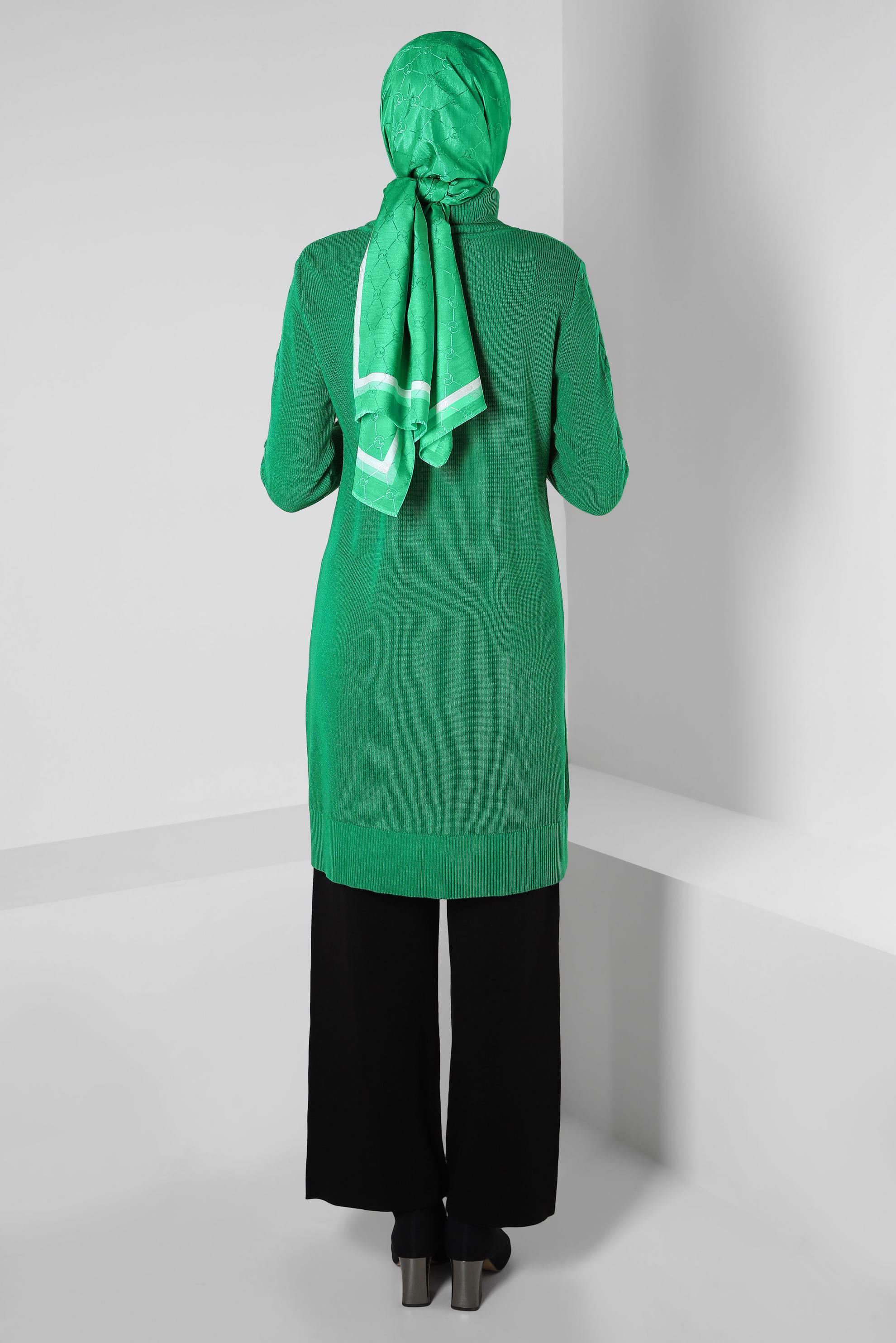 Tesettür giyim SİYAH BELİ LASTİKLİ TRİKO PANTOLON 70607 