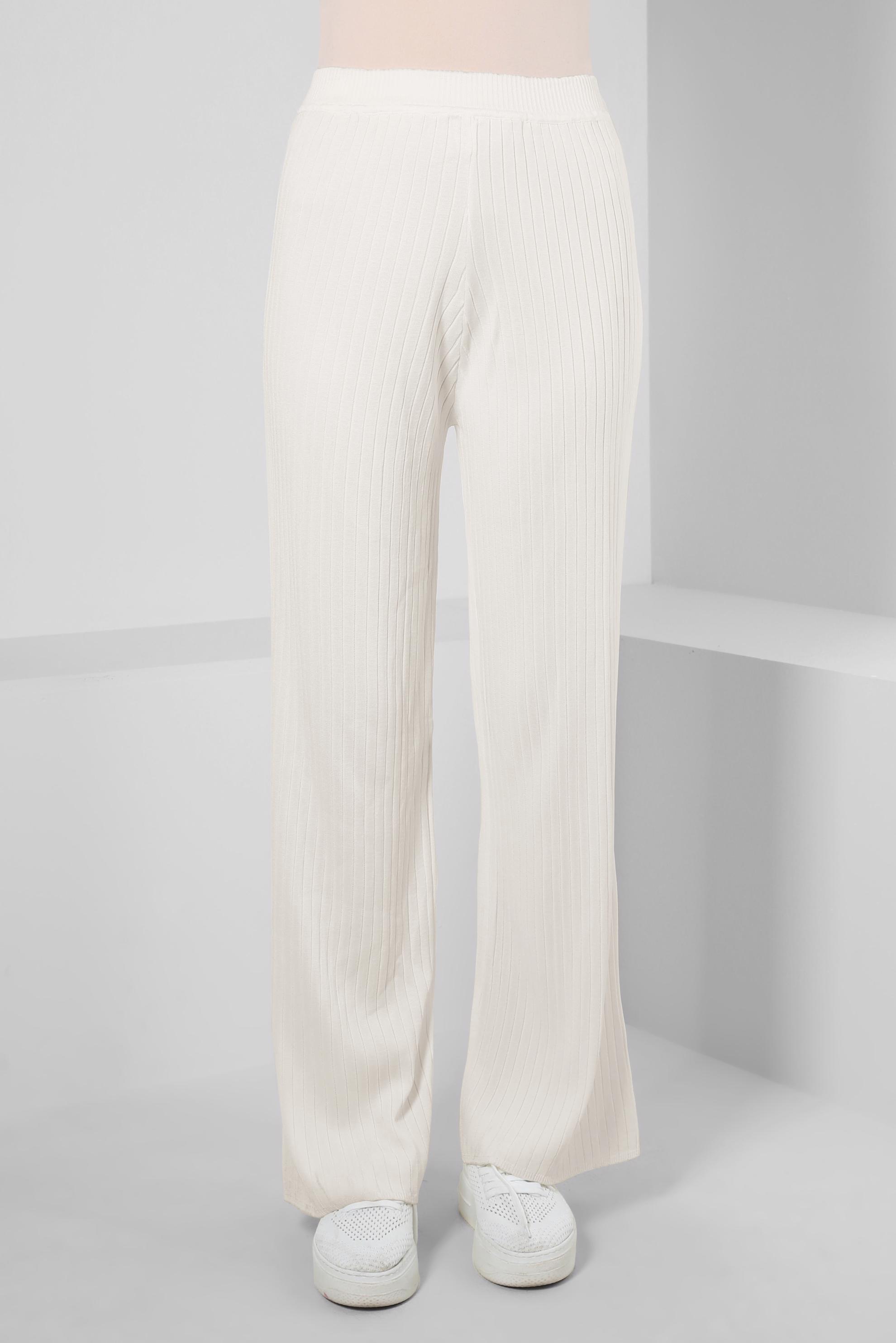 Vêtements hijab BLANC PANTALON EN MAILLE 70608